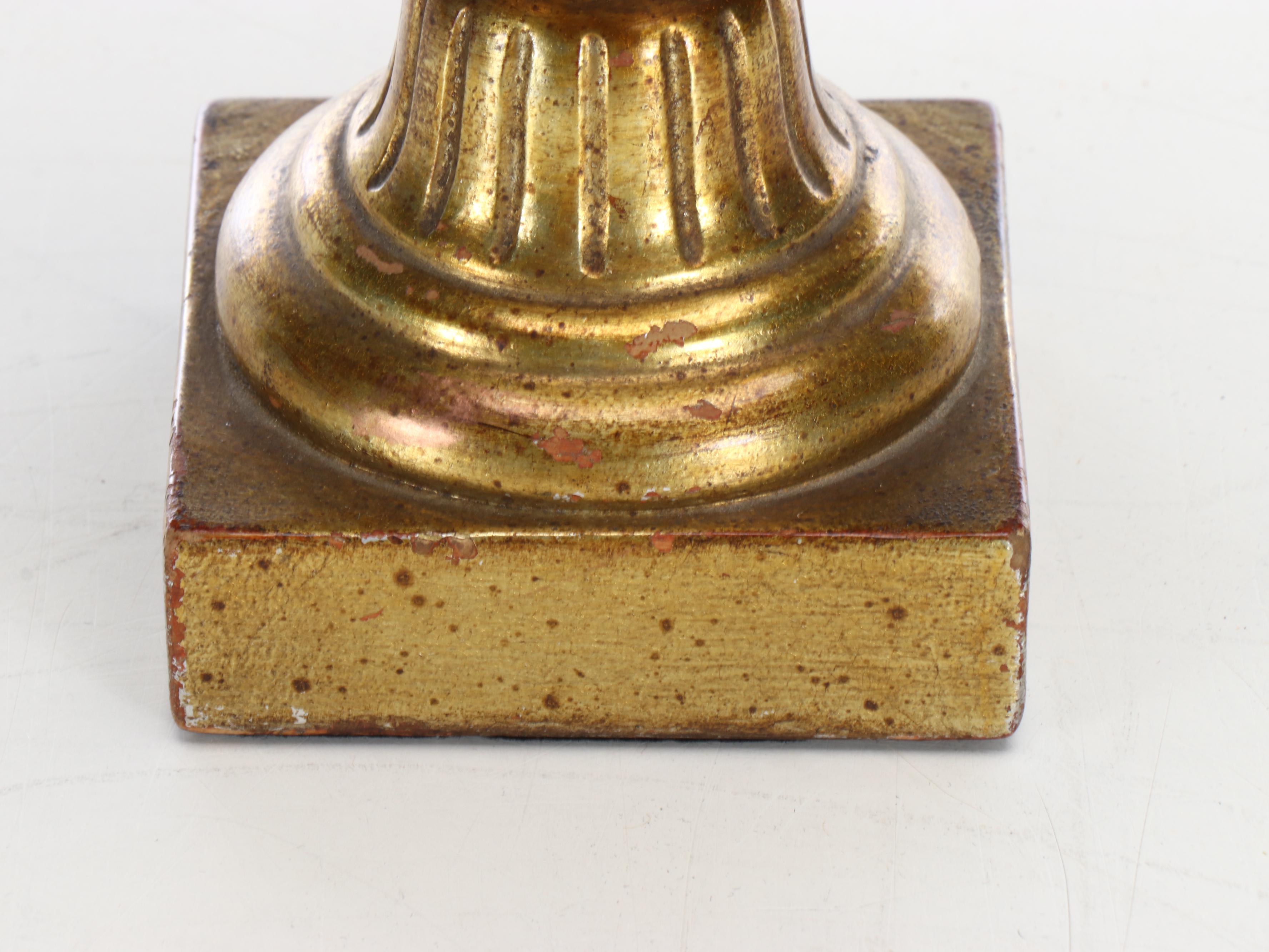 Borghese Amphora Gold Finish Wood Table Lamp