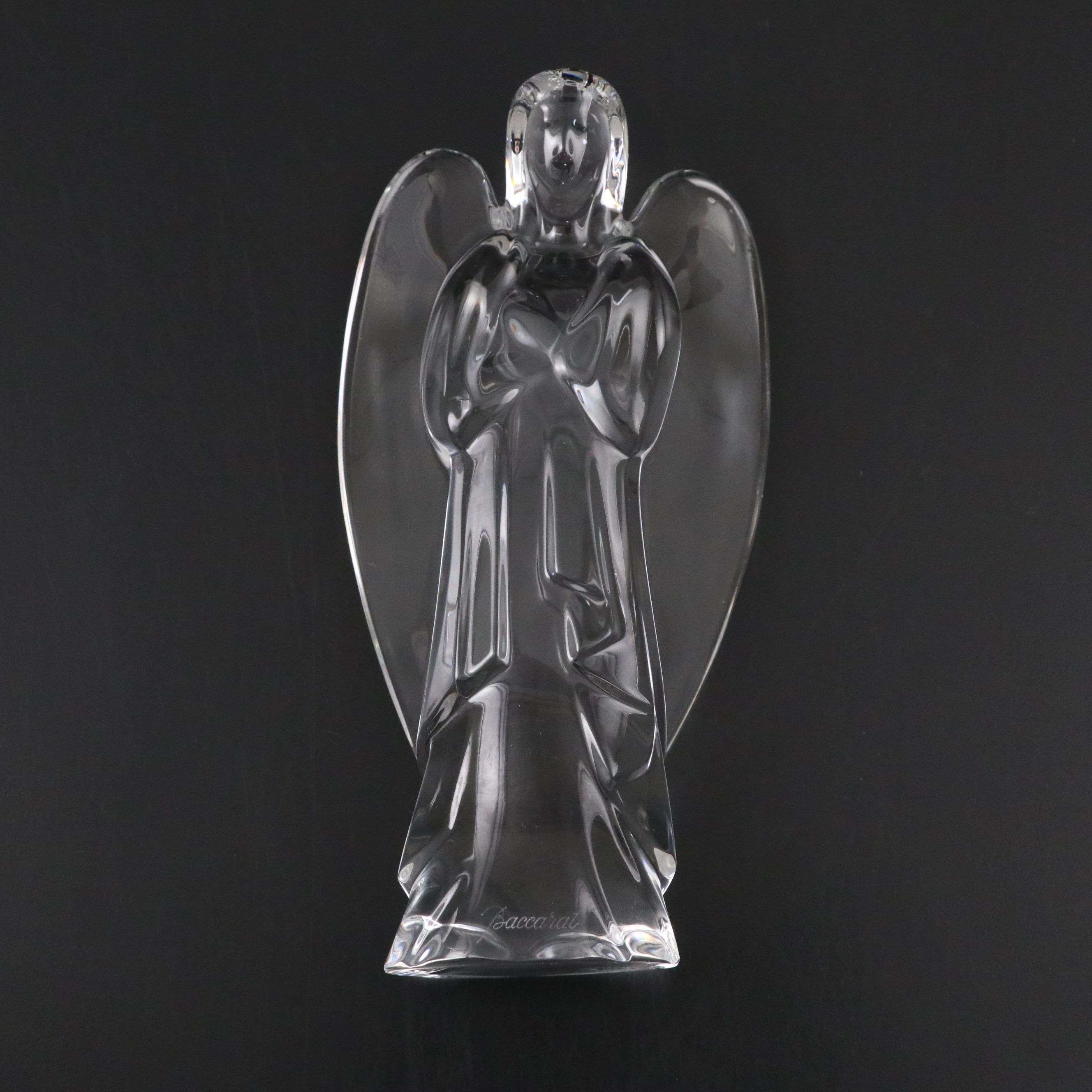 Baccarat "Angel with Arms Folded" Crystal Figurine