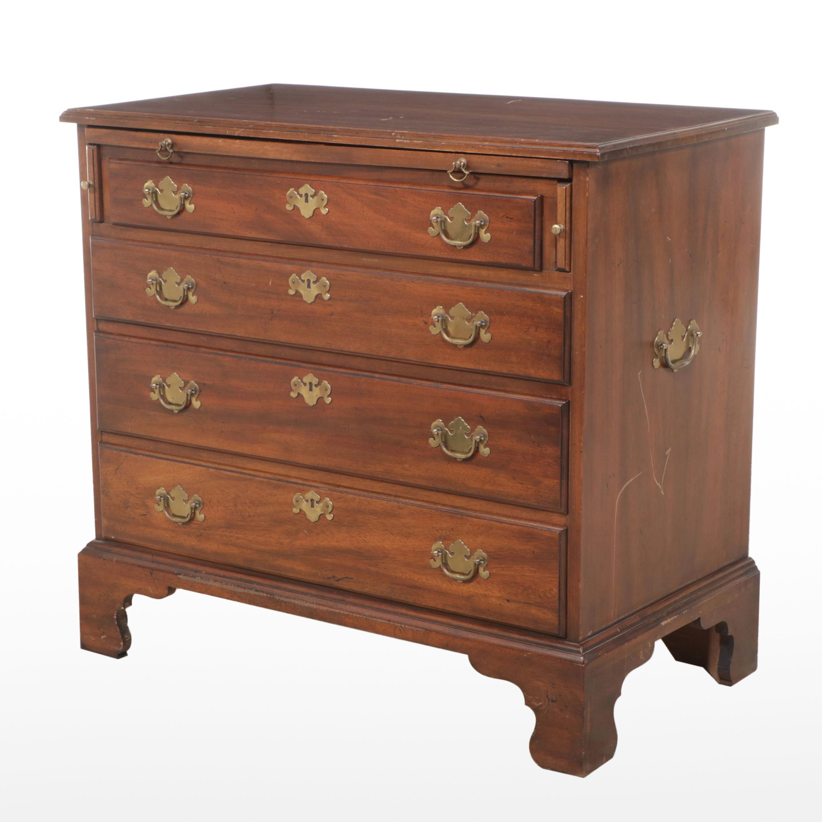 George III Style Mahogany Bachelor Chest, 20th Century