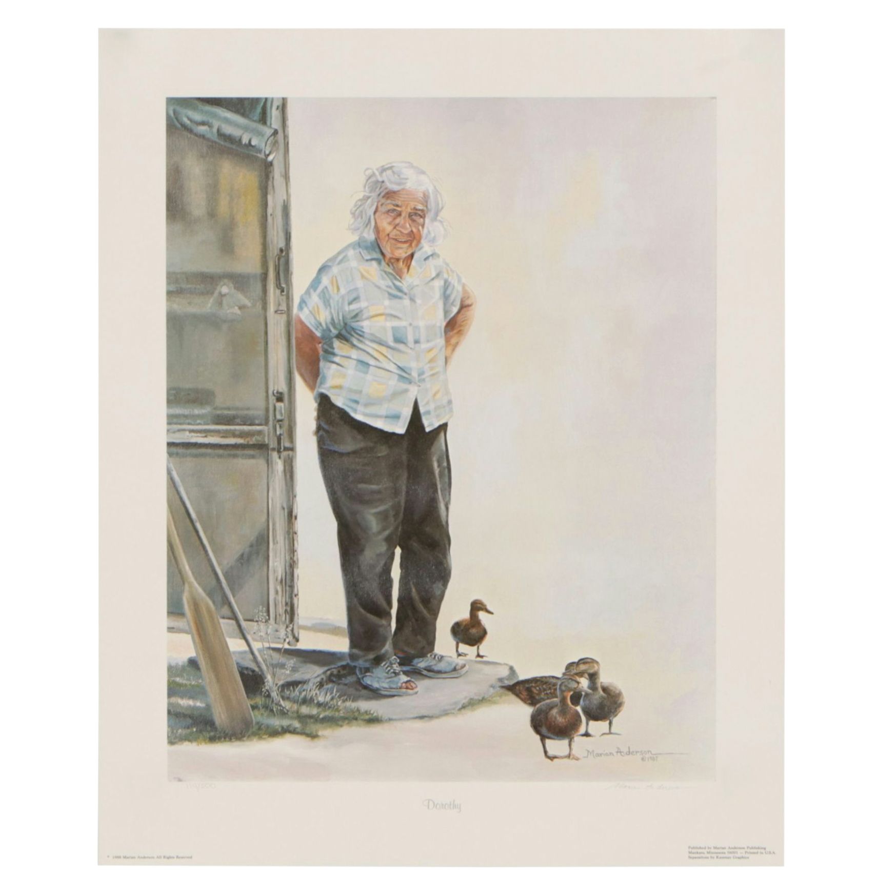 Marian Anderson "Dorothy" Offset Lithograph, 1988