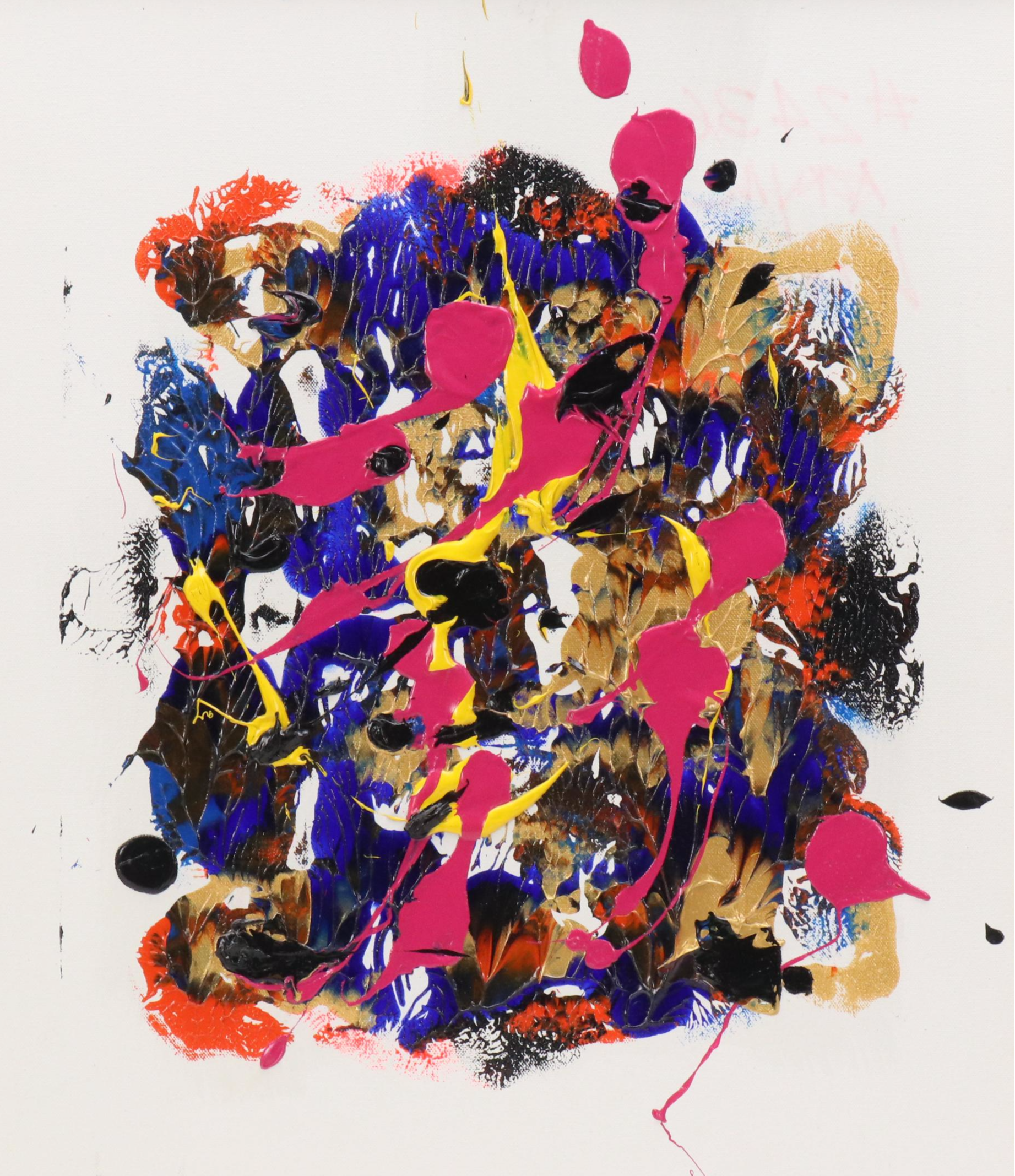 Robert R. Lackney Impasto Abstract Acrylic Painting "Joy Of The Hunt"