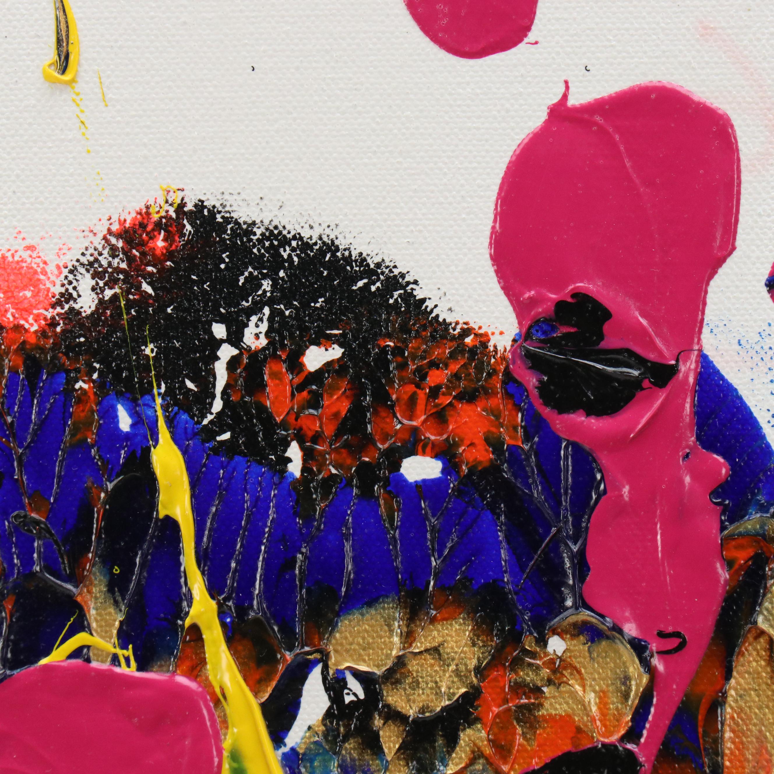 Robert R. Lackney Impasto Abstract Acrylic Painting "Joy Of The Hunt"