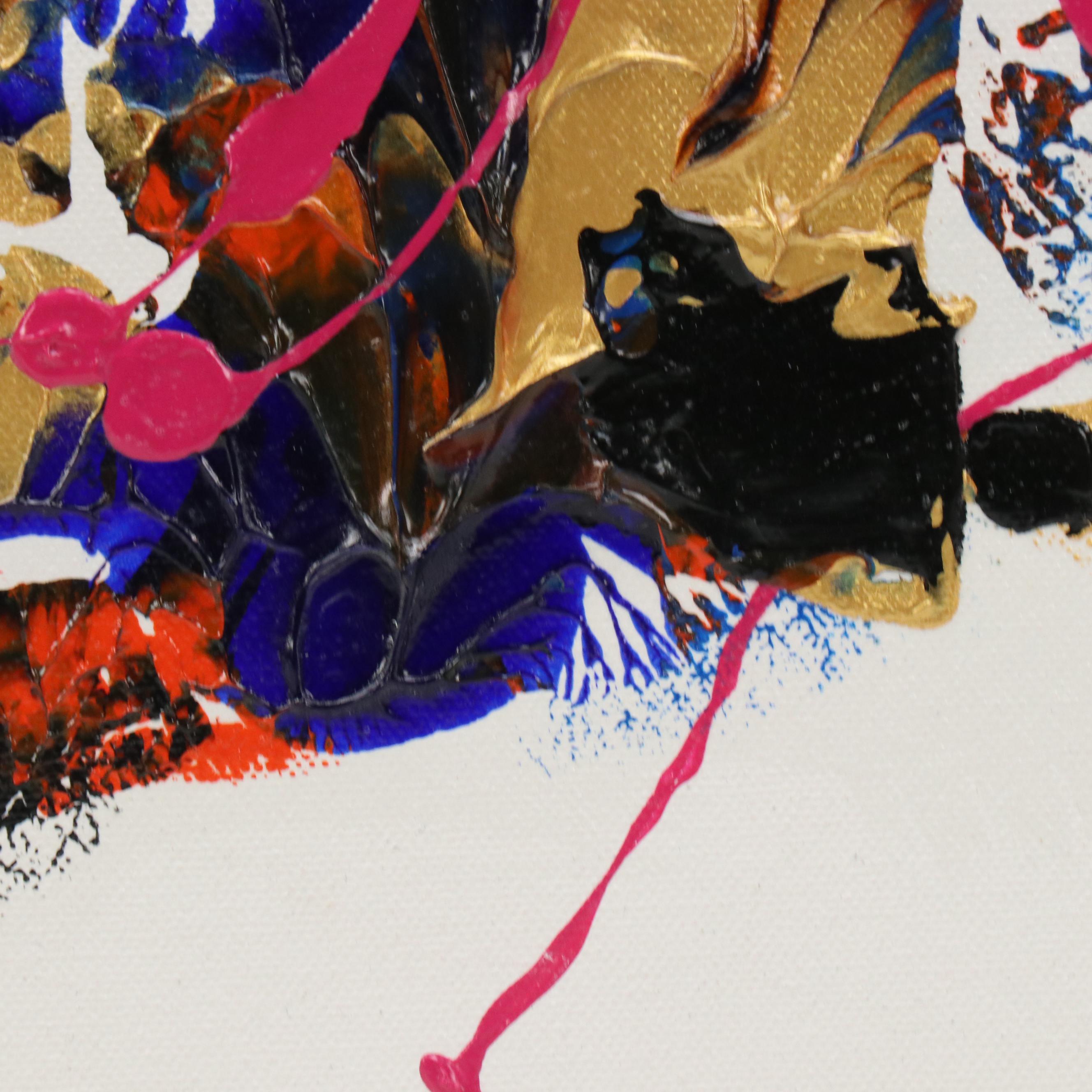 Robert R. Lackney Impasto Abstract Acrylic Painting "Joy Of The Hunt"