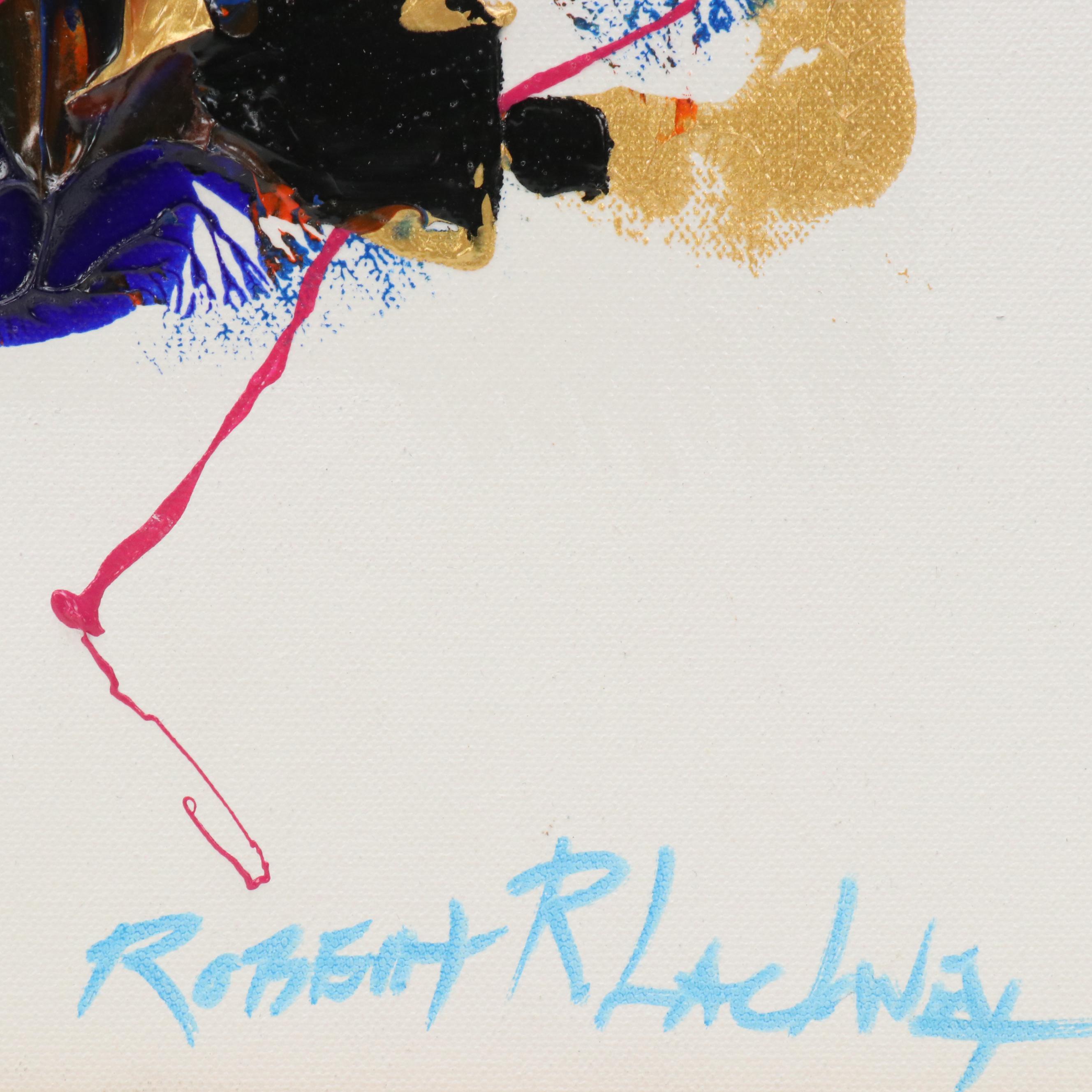 Robert R. Lackney Impasto Abstract Acrylic Painting "Joy Of The Hunt"