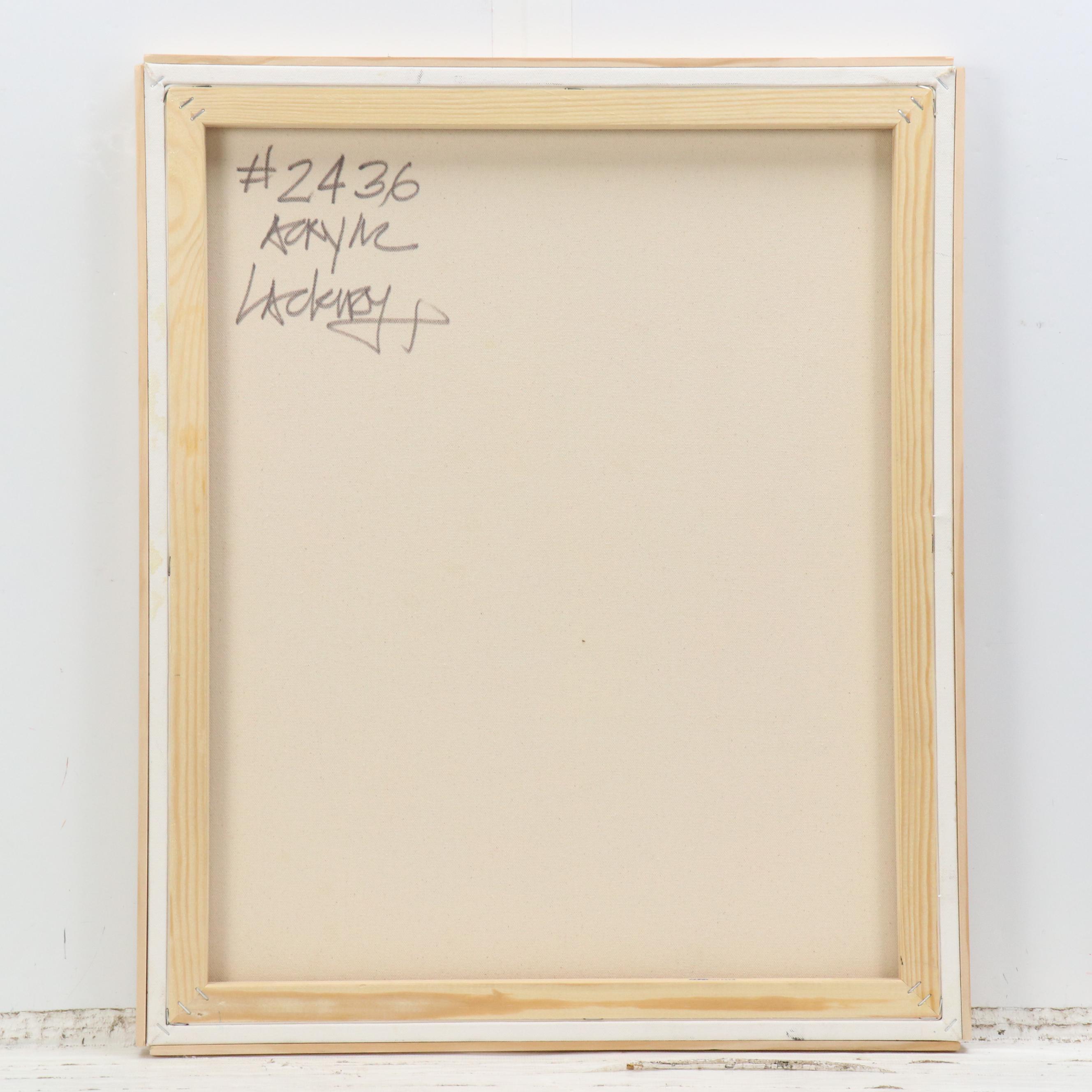 Robert R. Lackney Impasto Abstract Acrylic Painting "Joy Of The Hunt"