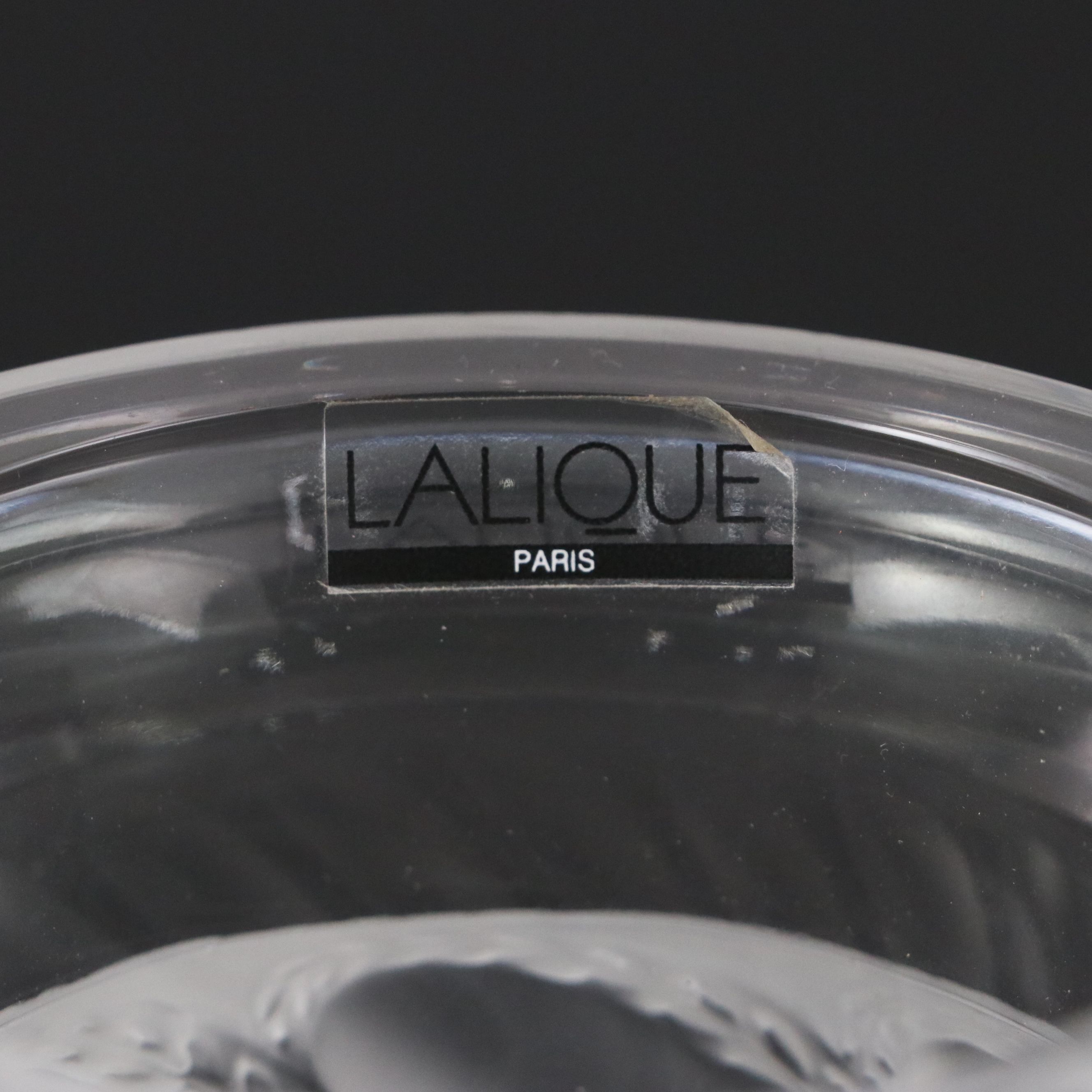Lalique "Ermenonville" Frosted and Clear Crystal Vase