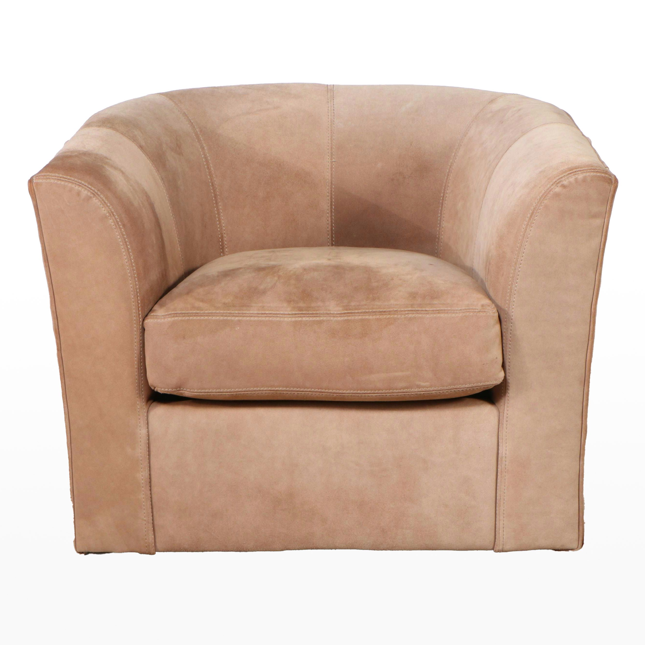 McCreary Modern Suede Swivel Armchair