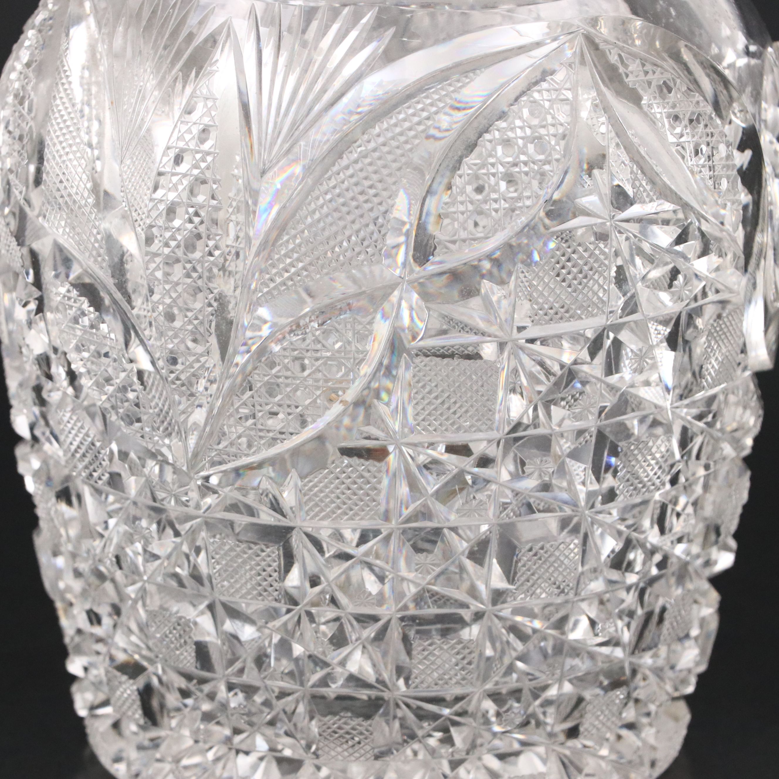 American Brilliant Cut Glass Pitcher, Late 19th/ Early 20th Century