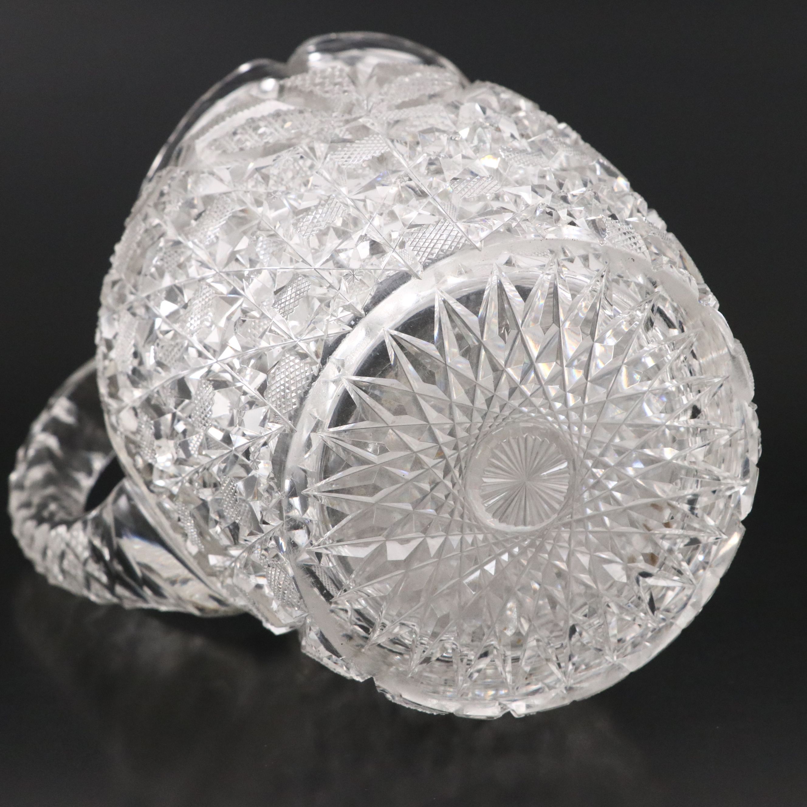 American Brilliant Cut Glass Pitcher, Late 19th/ Early 20th Century