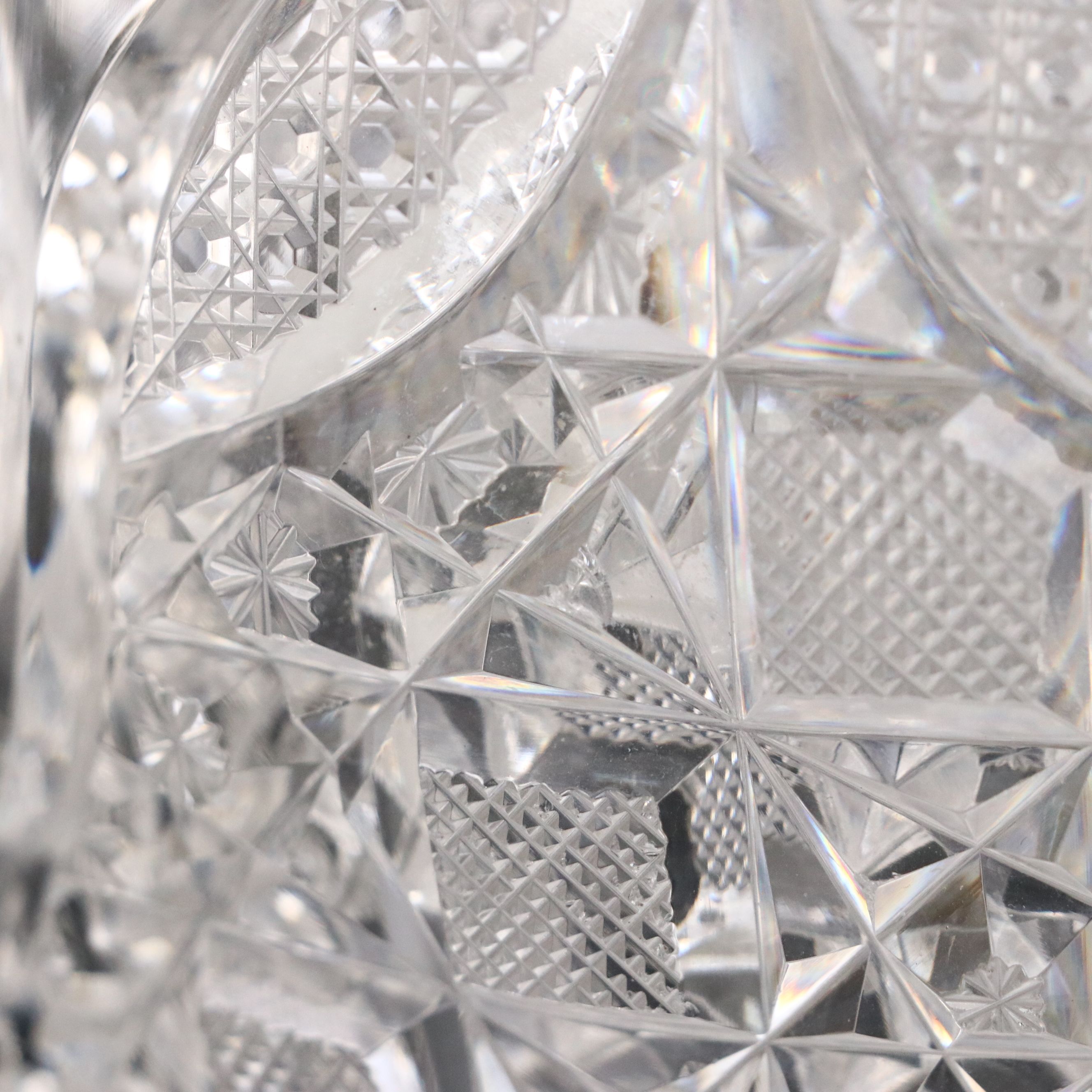 American Brilliant Cut Glass Pitcher, Late 19th/ Early 20th Century