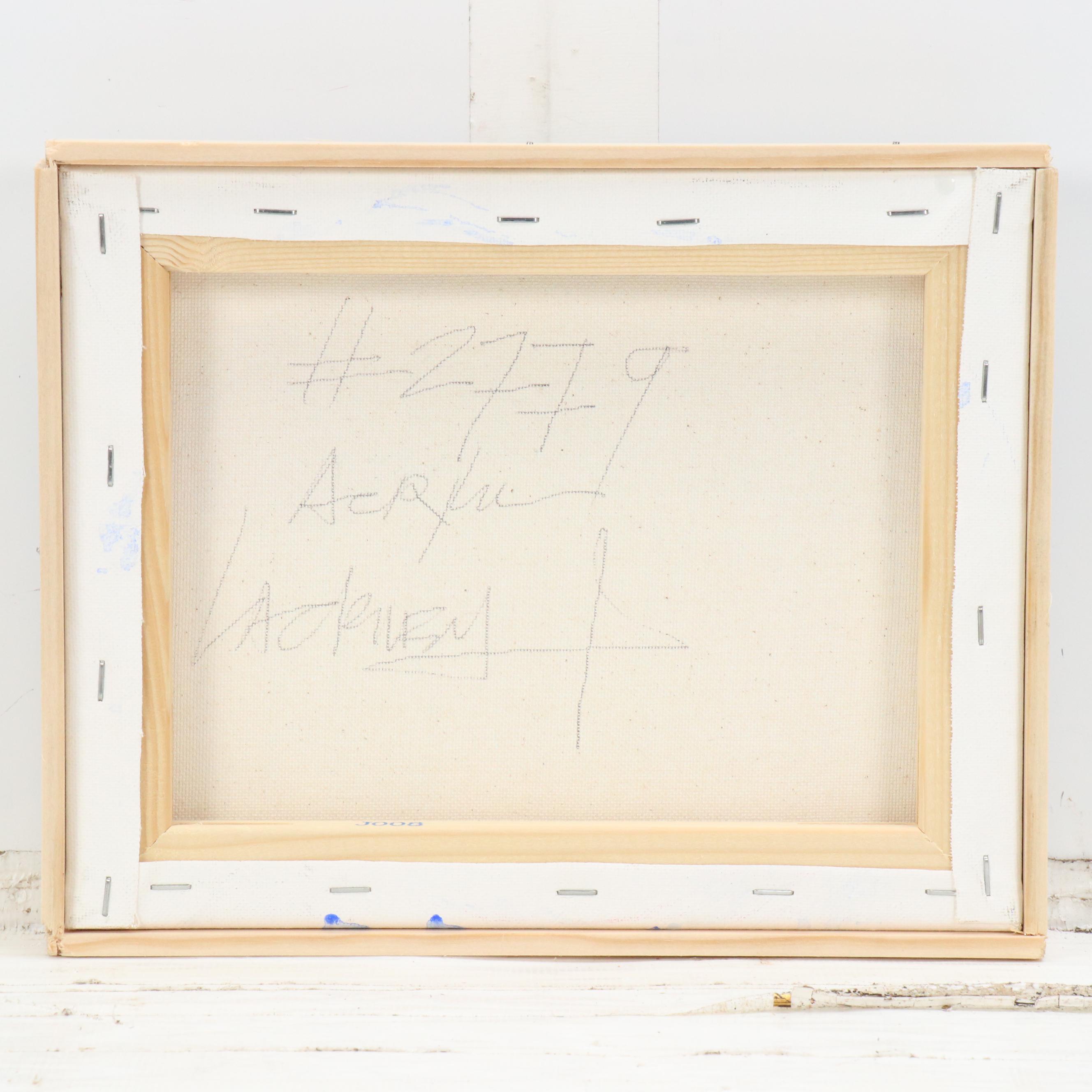 Robert R. Lackney Abstract Acrylic Painting, 21st Century