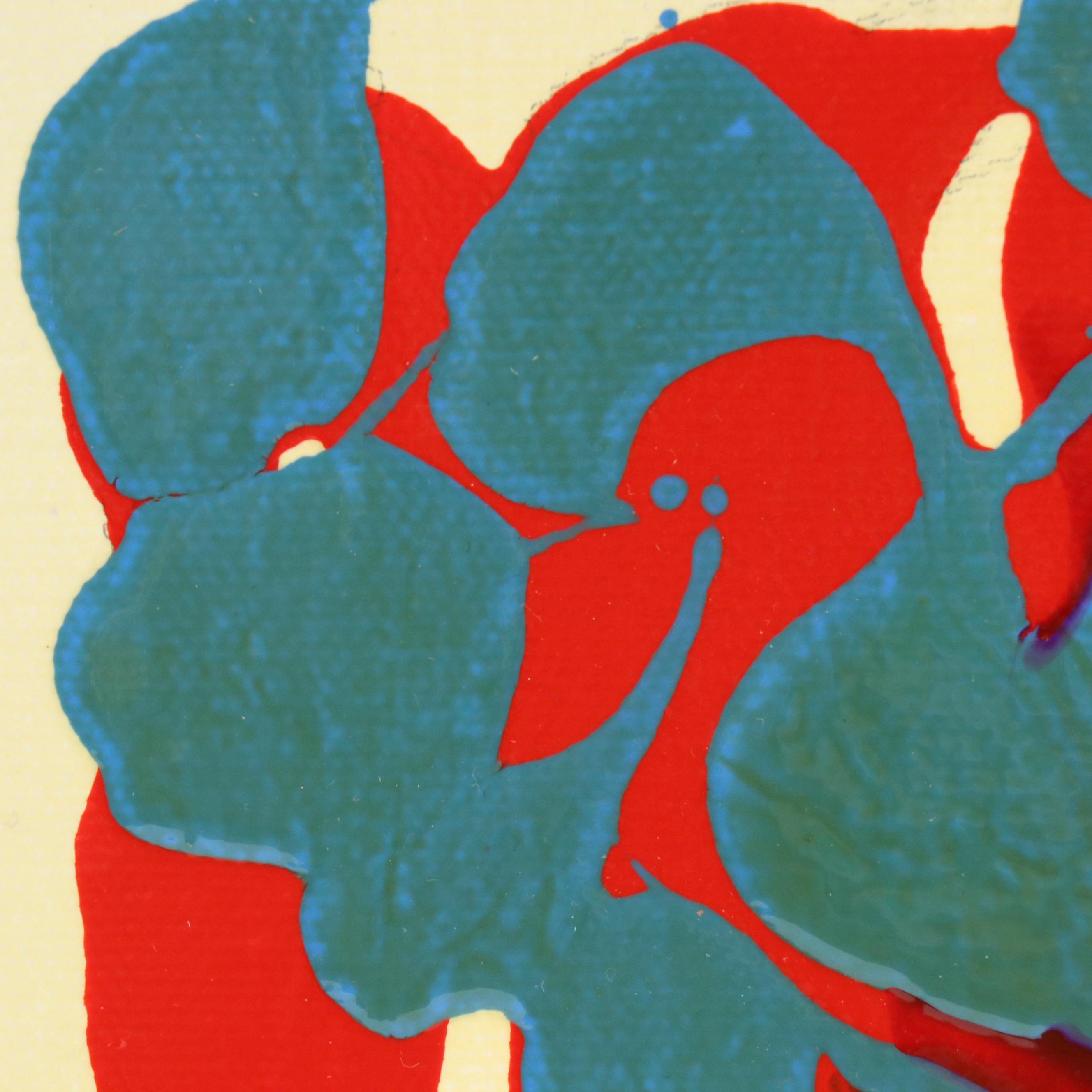 Robert R. Lackney Impasto Abstract Acrylic Painting, 21st Century