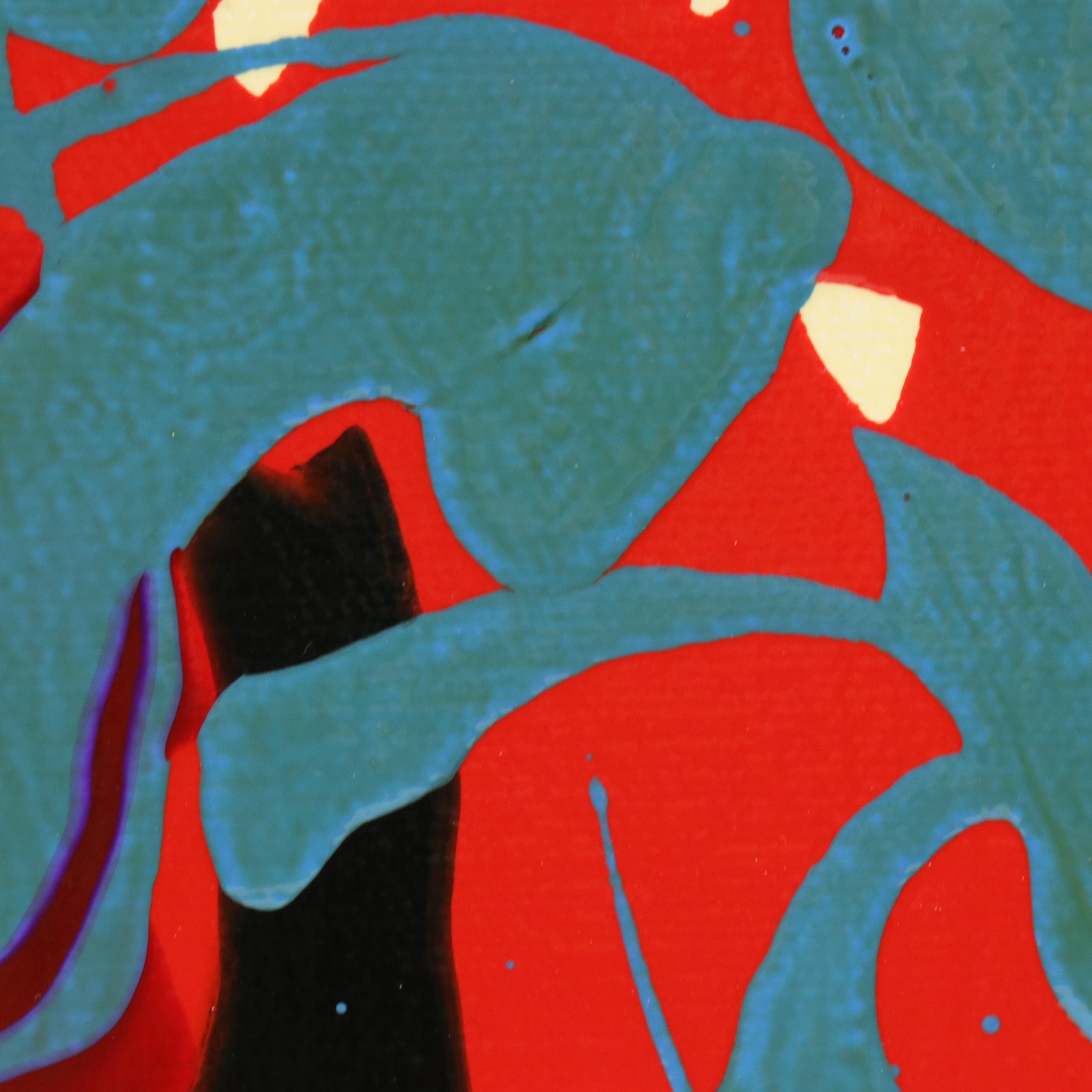 Robert R. Lackney Impasto Abstract Acrylic Painting, 21st Century