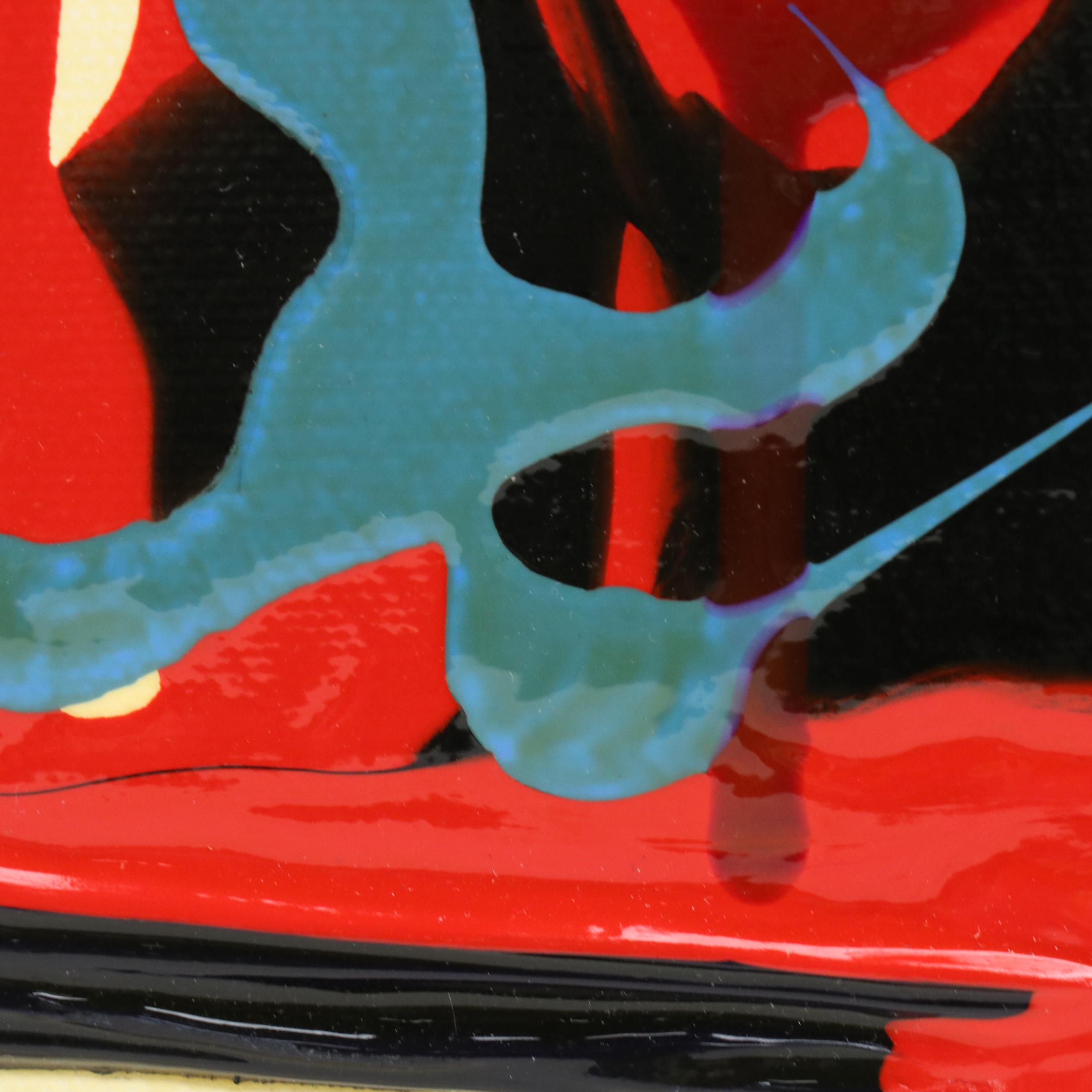 Robert R. Lackney Impasto Abstract Acrylic Painting, 21st Century