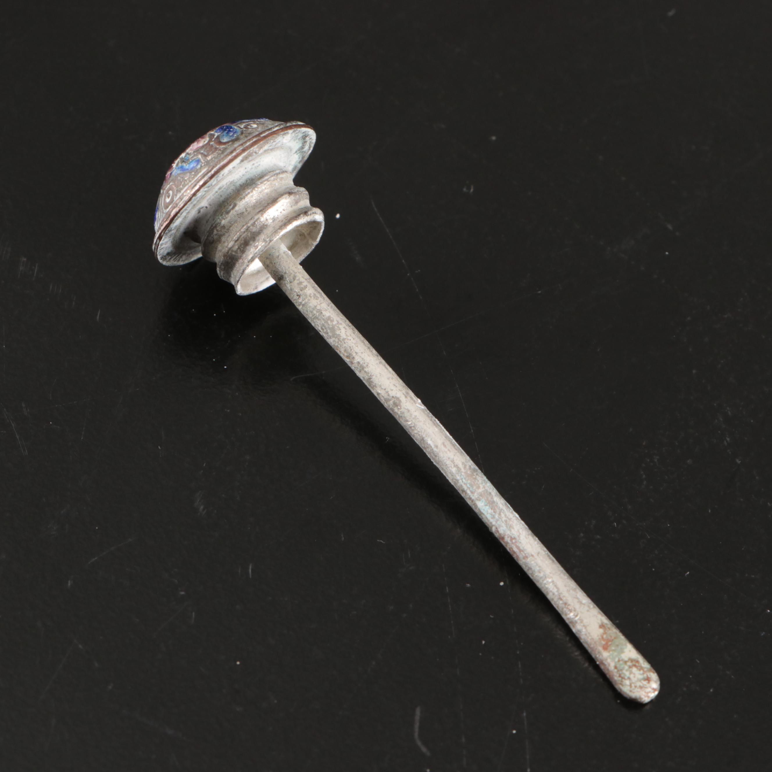 Chinese Colored Enamel on Paktong Snuff Bottle