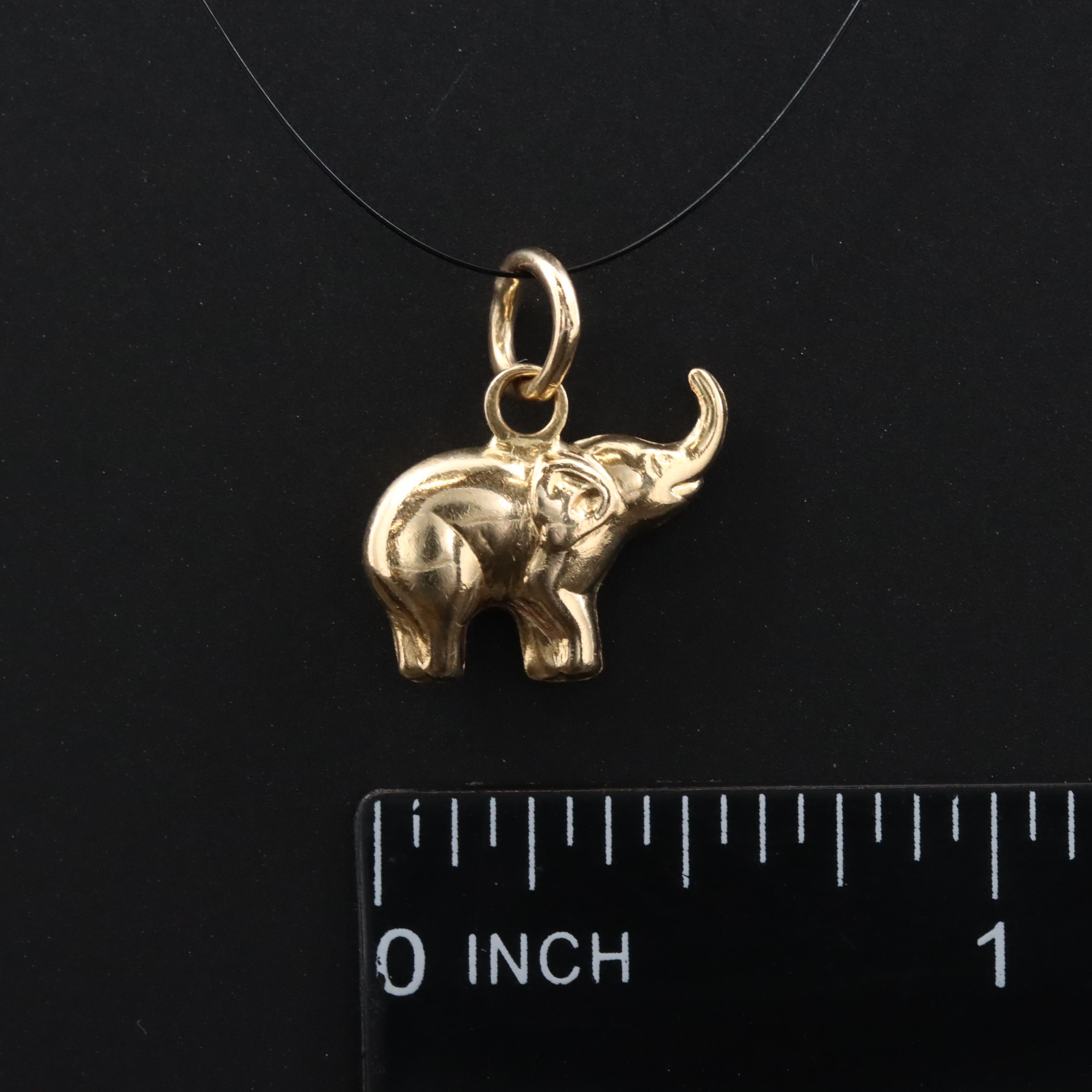 18K Elephant Charm