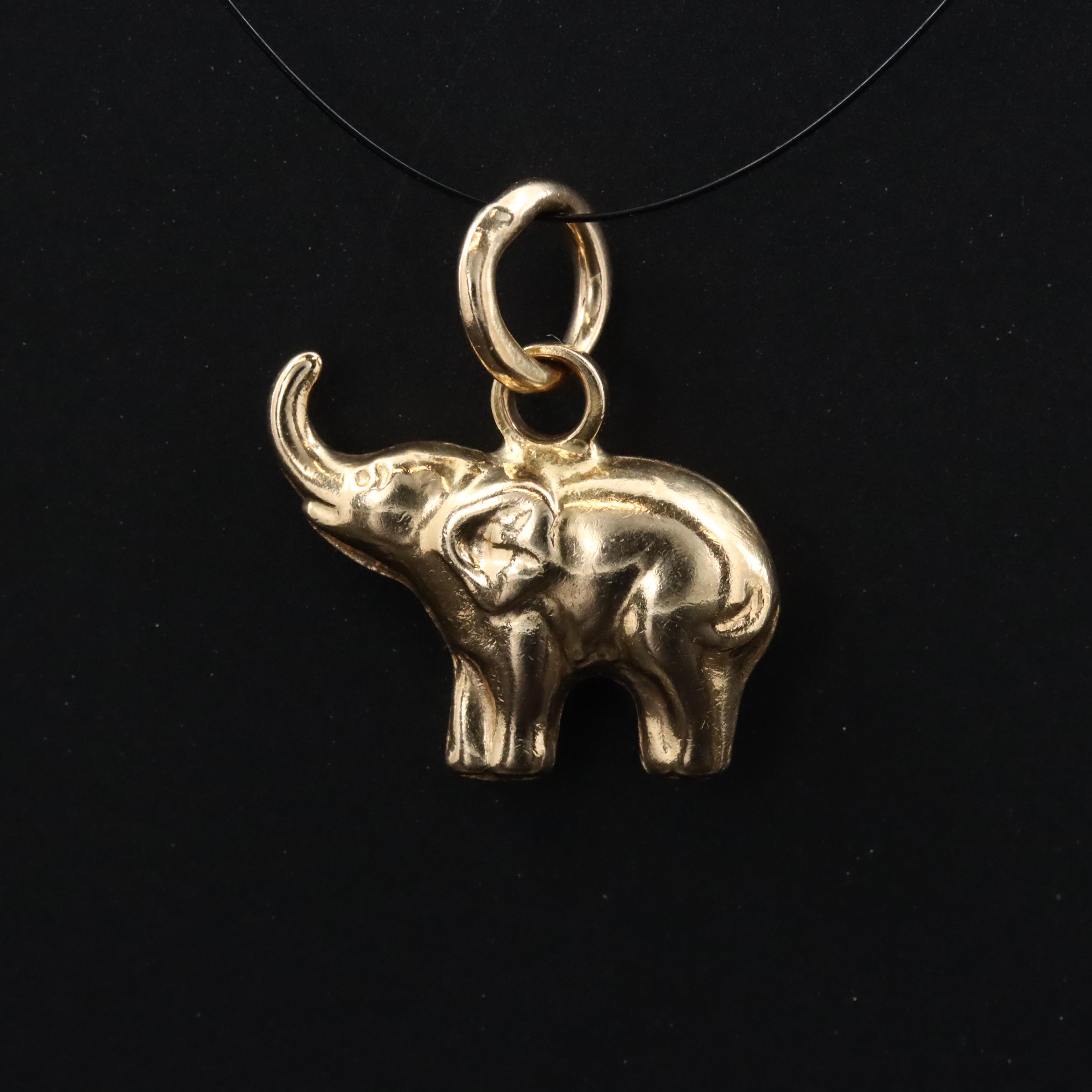 18K Elephant Charm