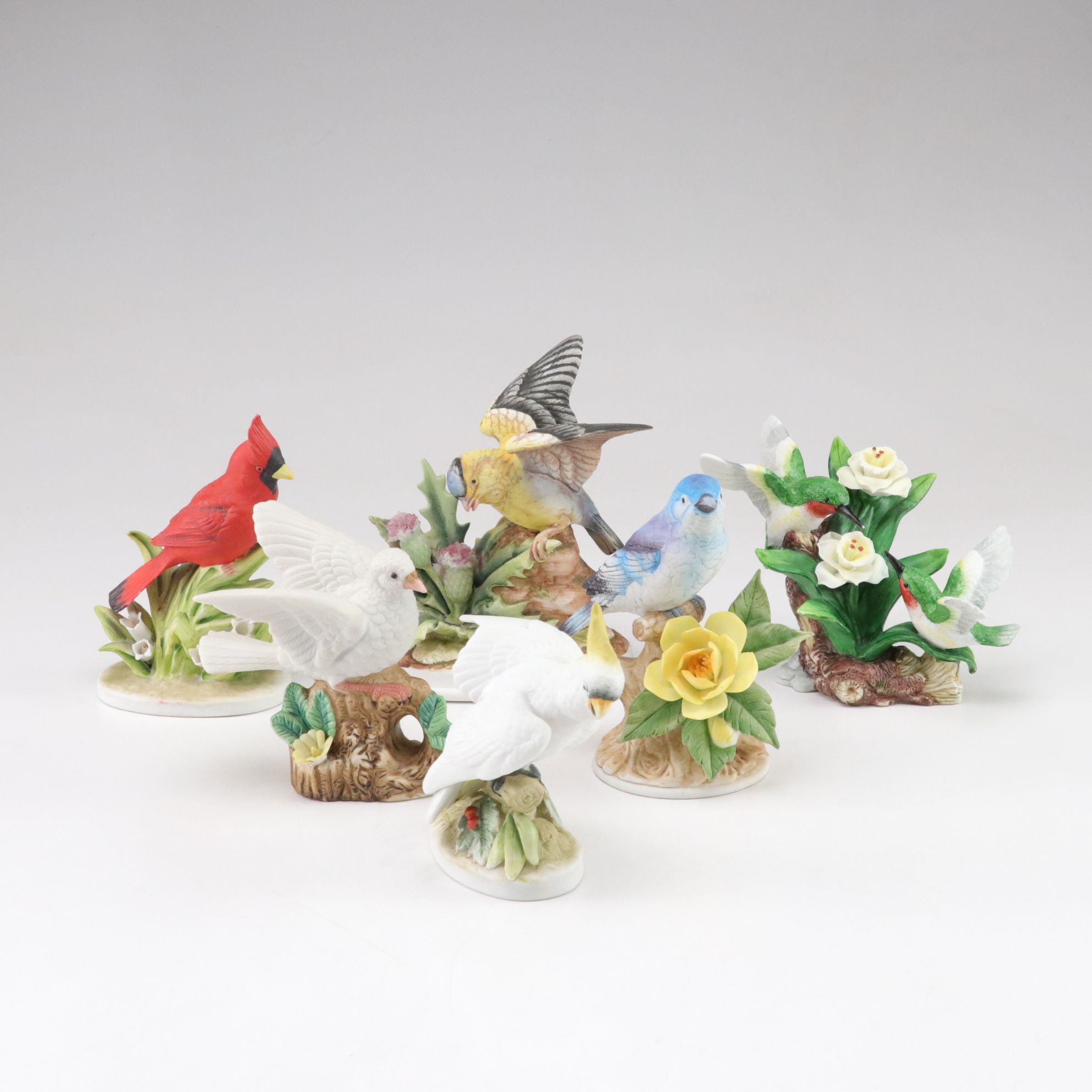 Lefton China, Andrea by Sadek and Other Bisque Porcelain Bird Figurines