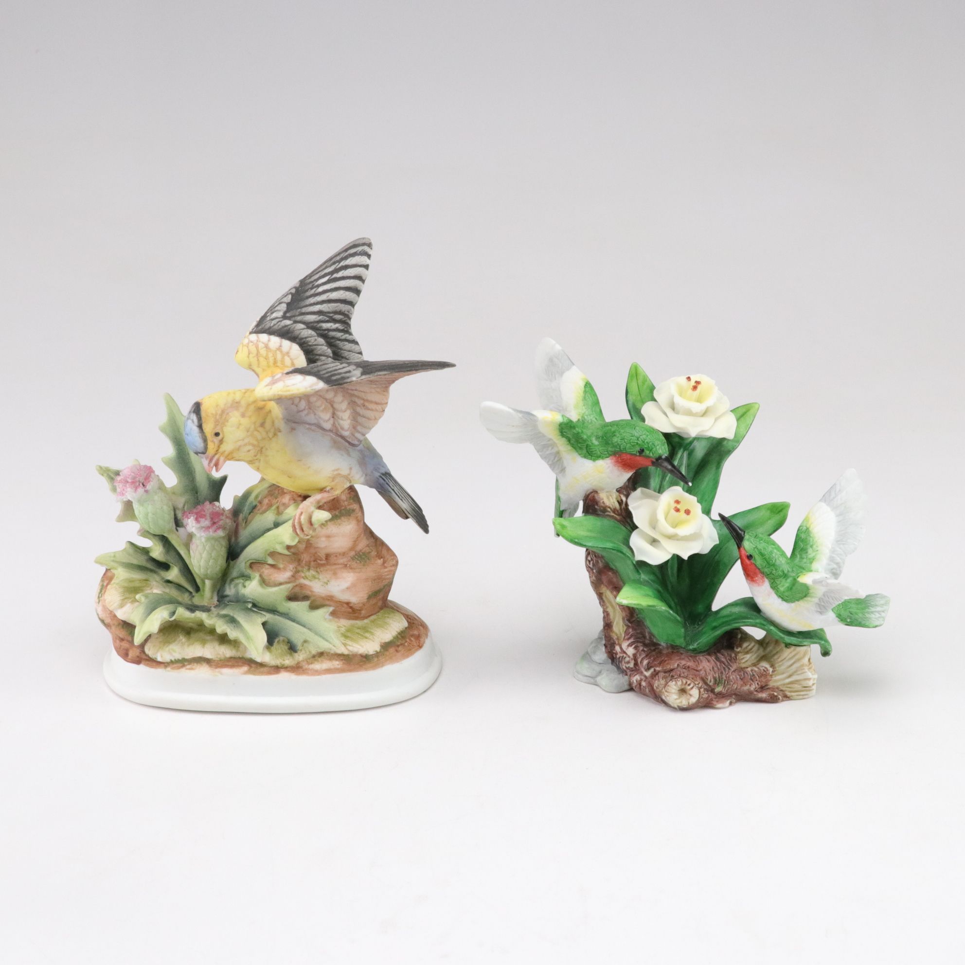 Lefton China, Andrea by Sadek and Other Bisque Porcelain Bird Figurines