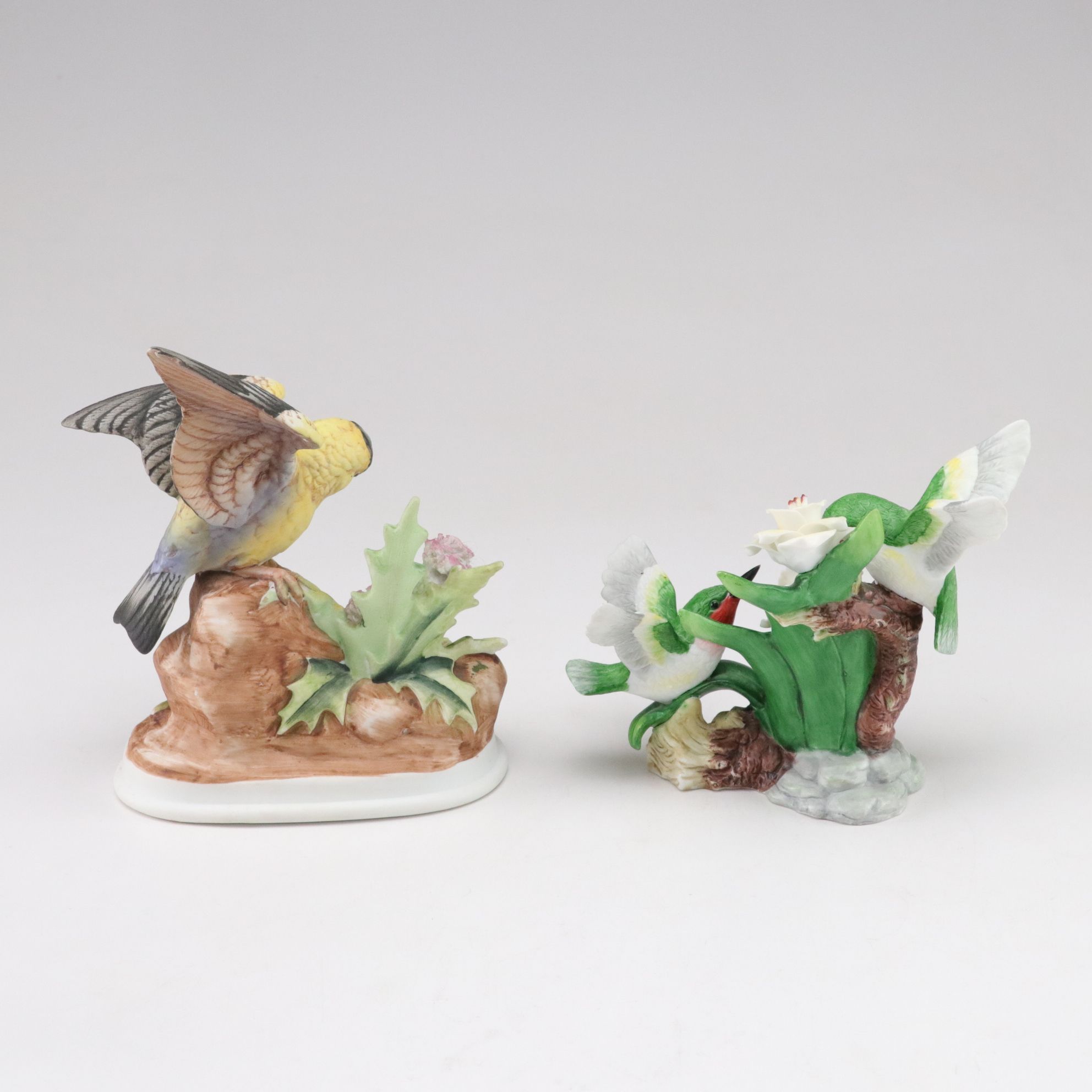 Lefton China, Andrea by Sadek and Other Bisque Porcelain Bird Figurines