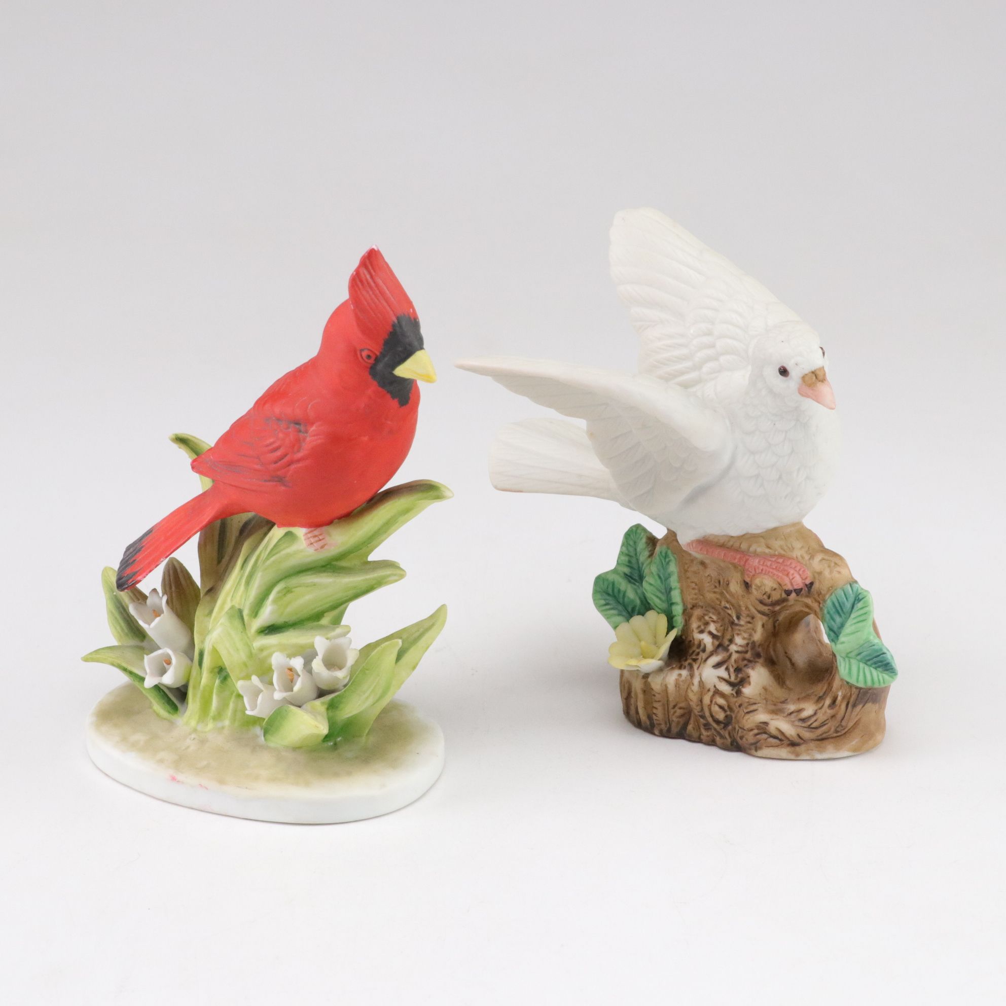 Lefton China, Andrea by Sadek and Other Bisque Porcelain Bird Figurines