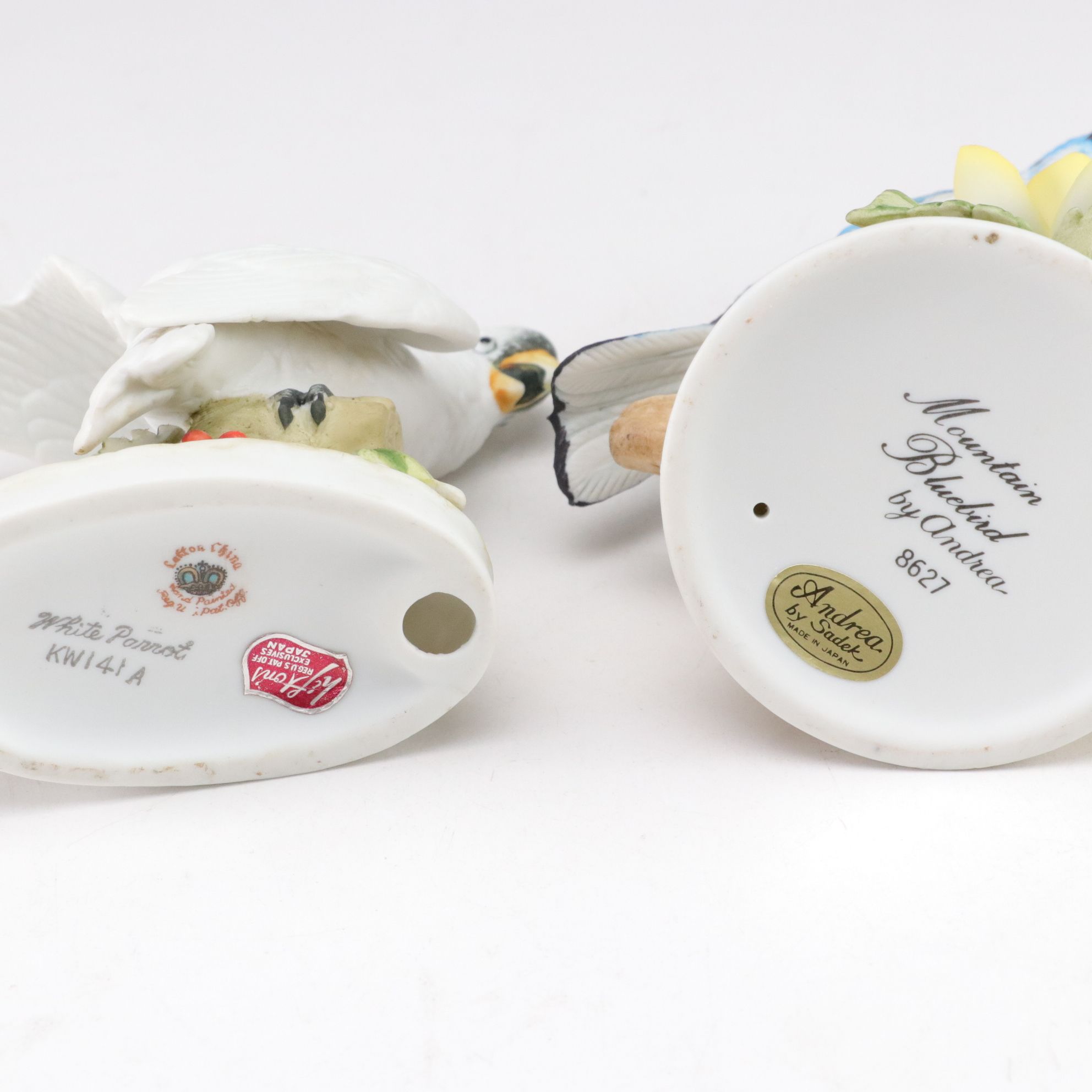 Lefton China, Andrea by Sadek and Other Bisque Porcelain Bird Figurines