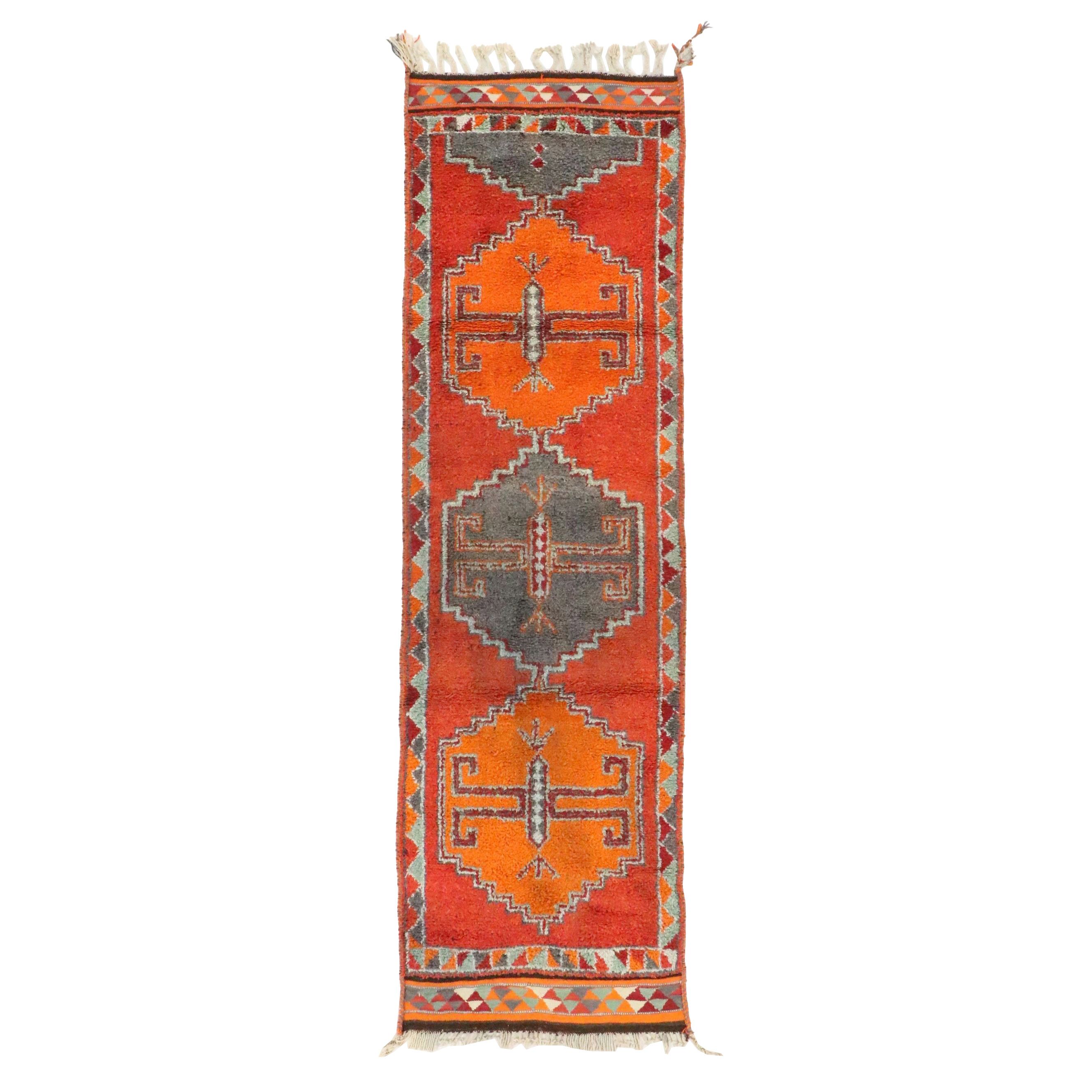 3'5 x 12'1 Hand-Knotted Anatolian Turkish Long Rug