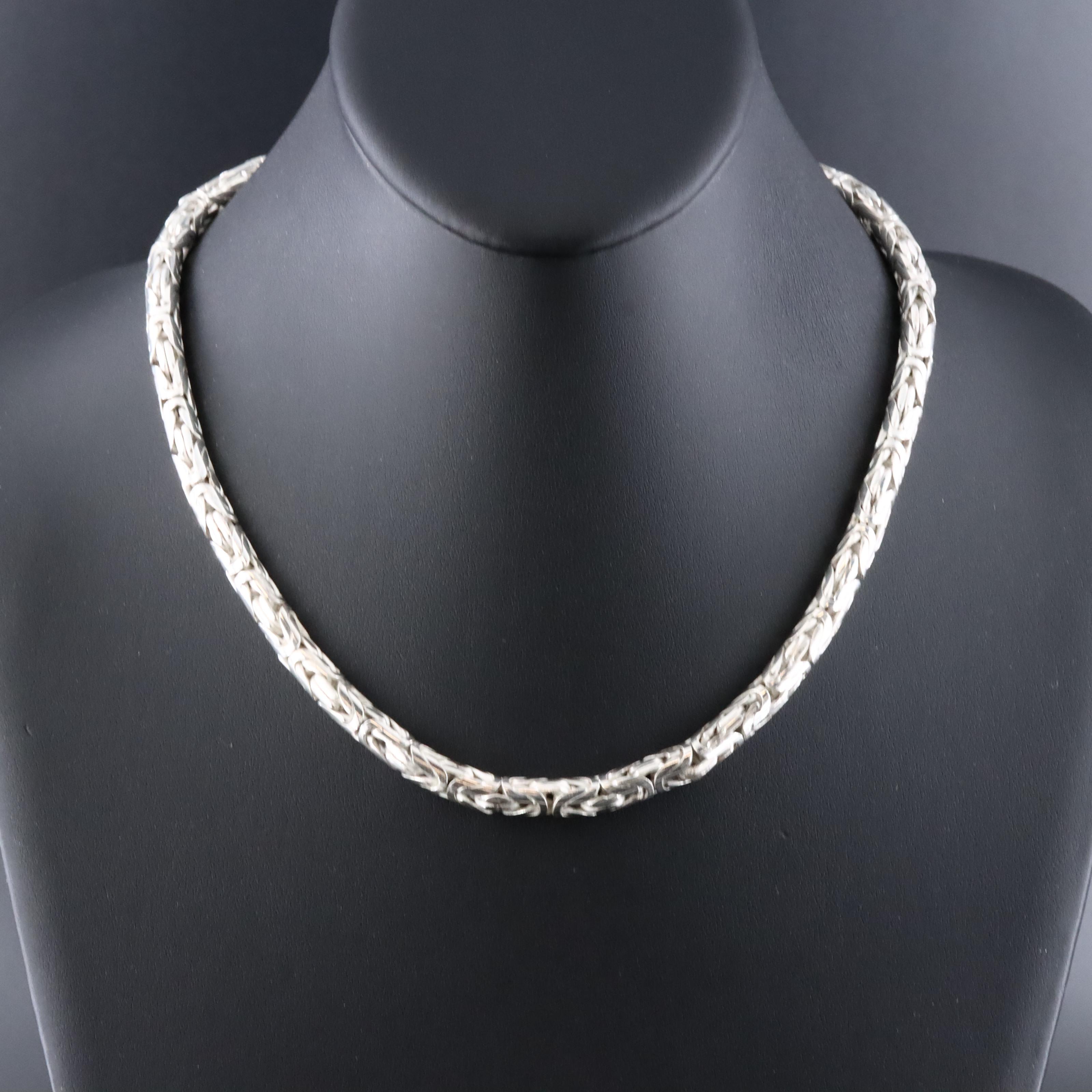 Sterling Byzantine Chain Necklace