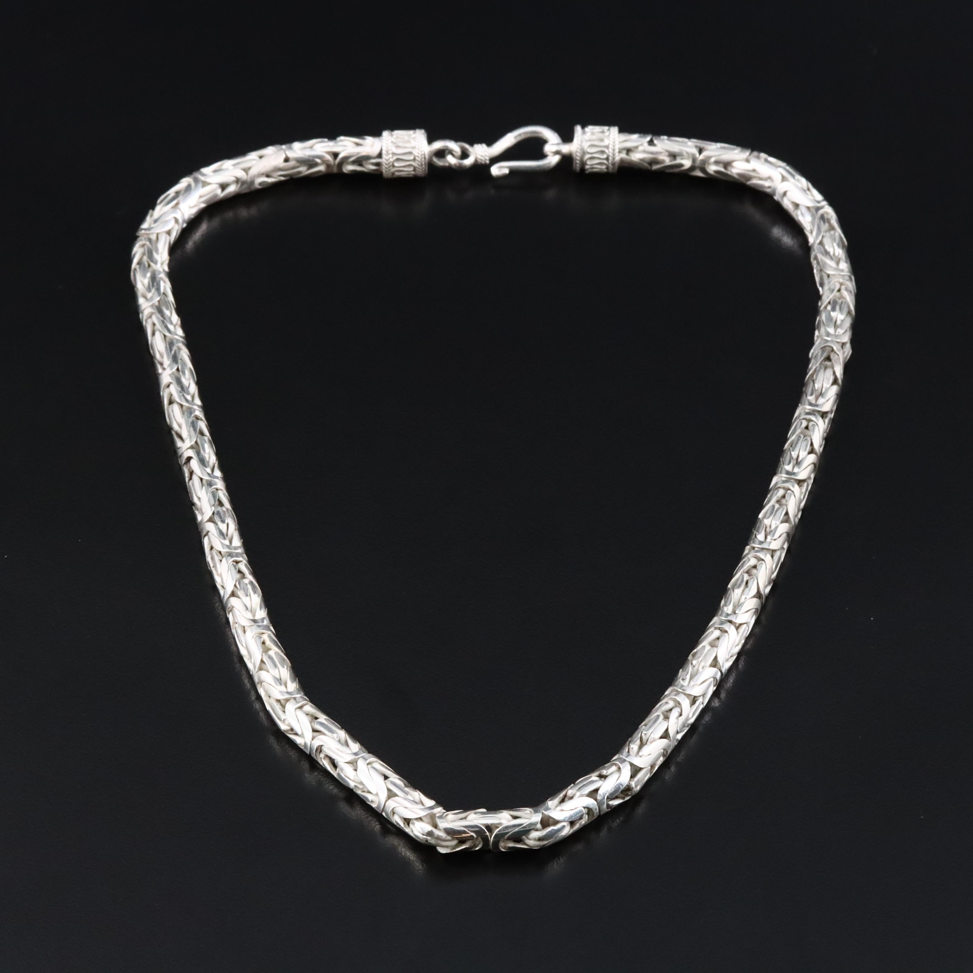 Sterling Byzantine Chain Necklace