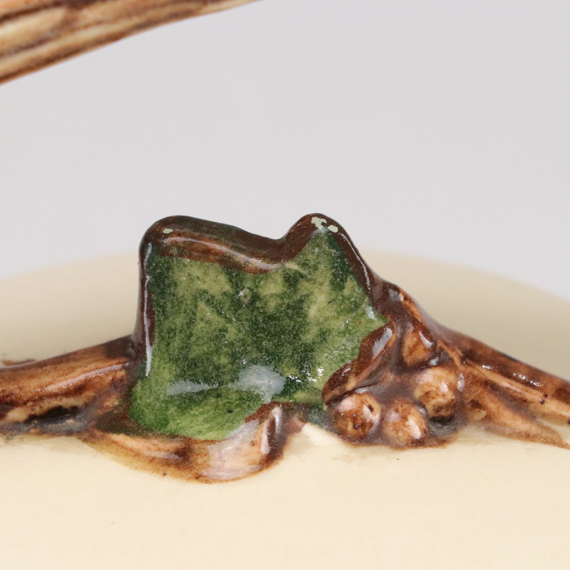 McCoy Pottery "Ivy" Teapot, Creamer and Sugar Bowl, Mid-20th Century