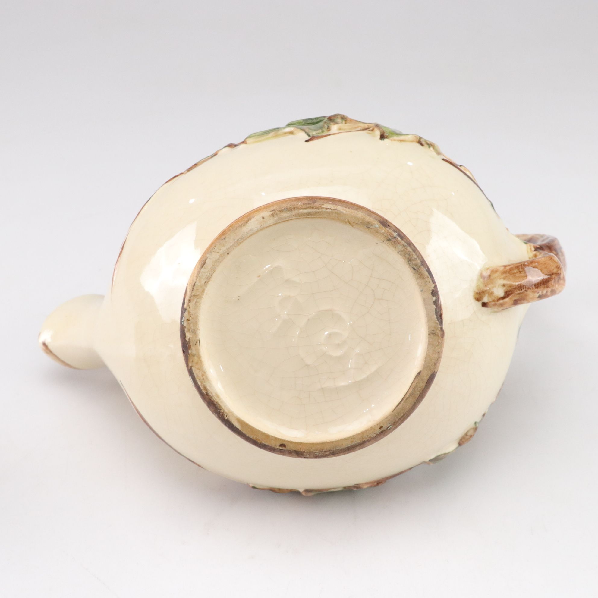 McCoy Pottery "Ivy" Teapot, Creamer and Sugar Bowl, Mid-20th Century