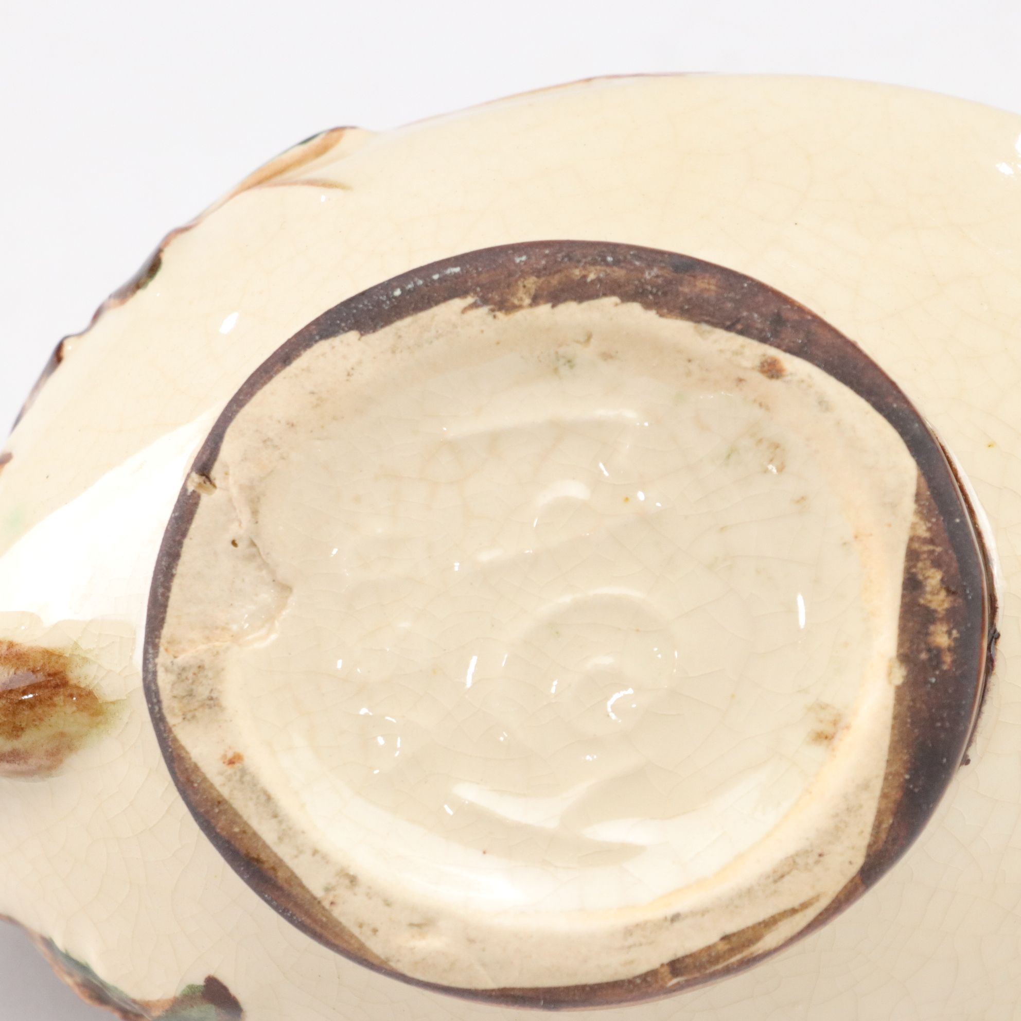 McCoy Pottery "Ivy" Teapot, Creamer and Sugar Bowl, Mid-20th Century