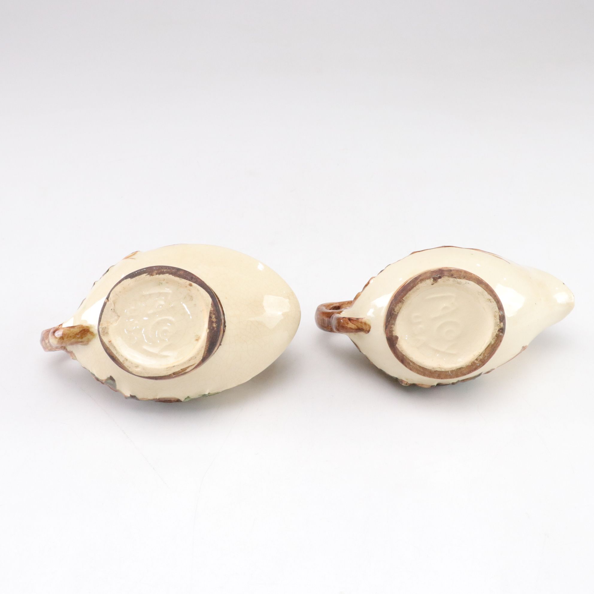 McCoy Pottery "Ivy" Teapot, Creamer and Sugar Bowl, Mid-20th Century