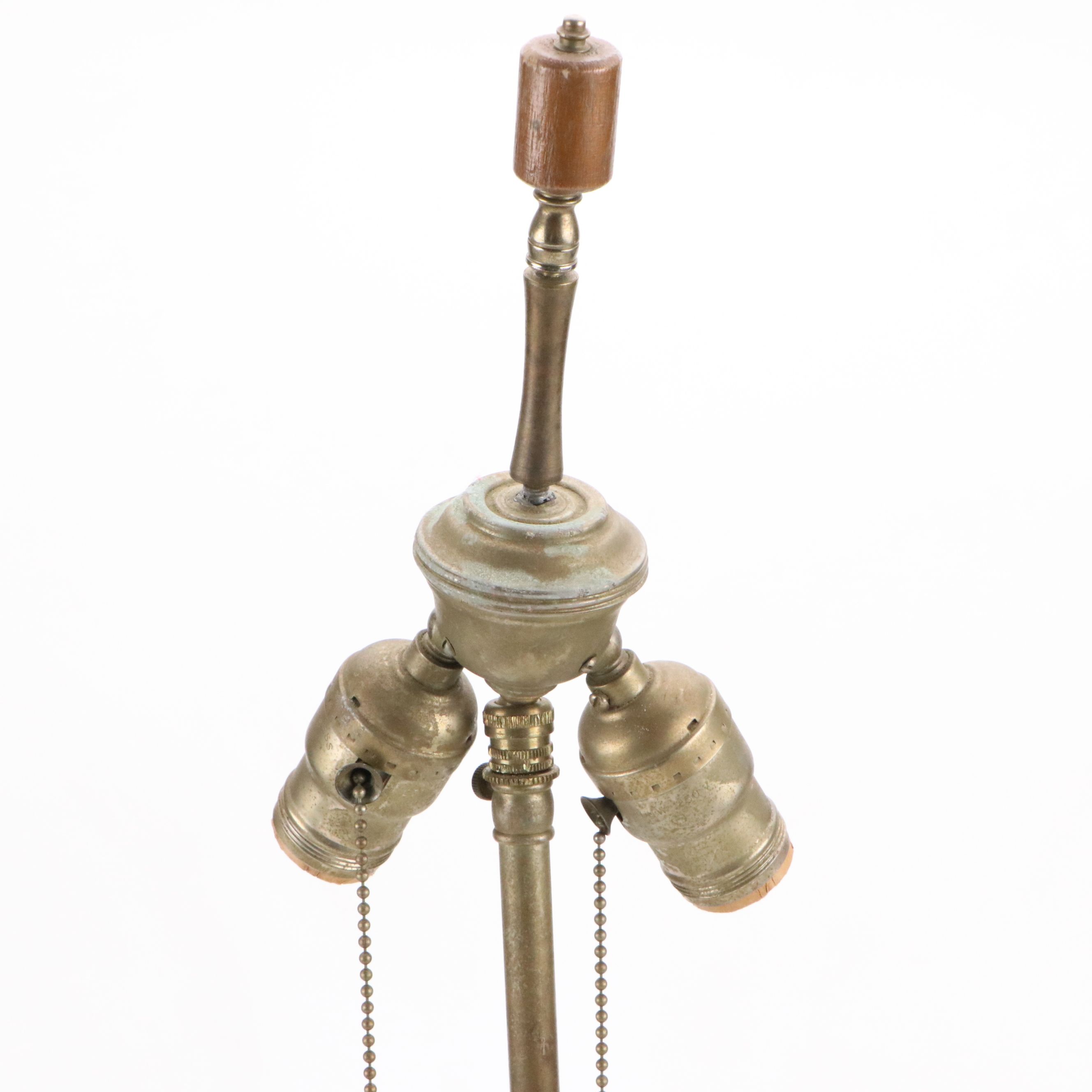 Hollywood Regency Style Figural Lamp with Paneled Drum Shade, 20th C.