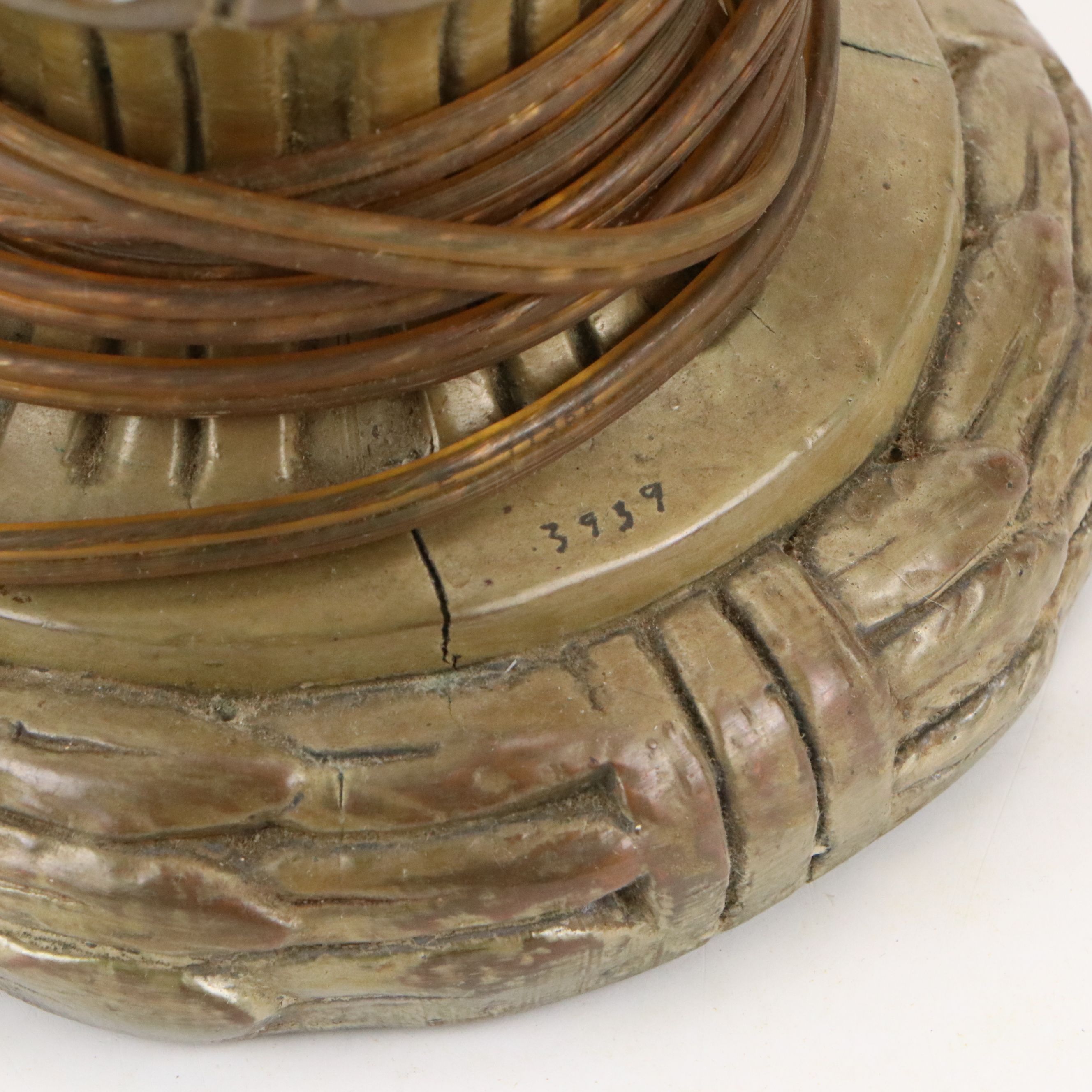 Hollywood Regency Style Figural Lamp with Paneled Drum Shade, 20th C.