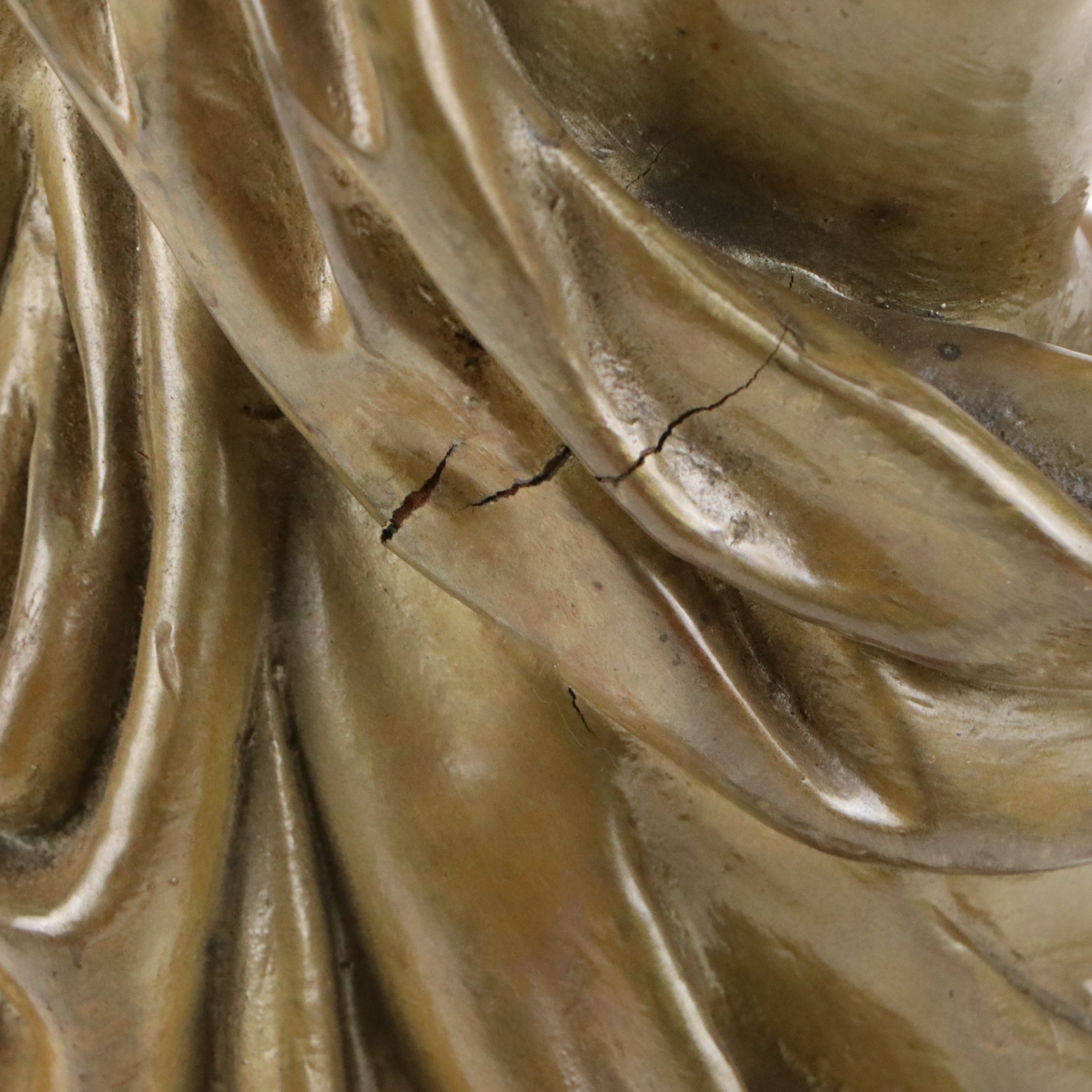 Hollywood Regency Style Figural Lamp with Paneled Drum Shade, 20th C.