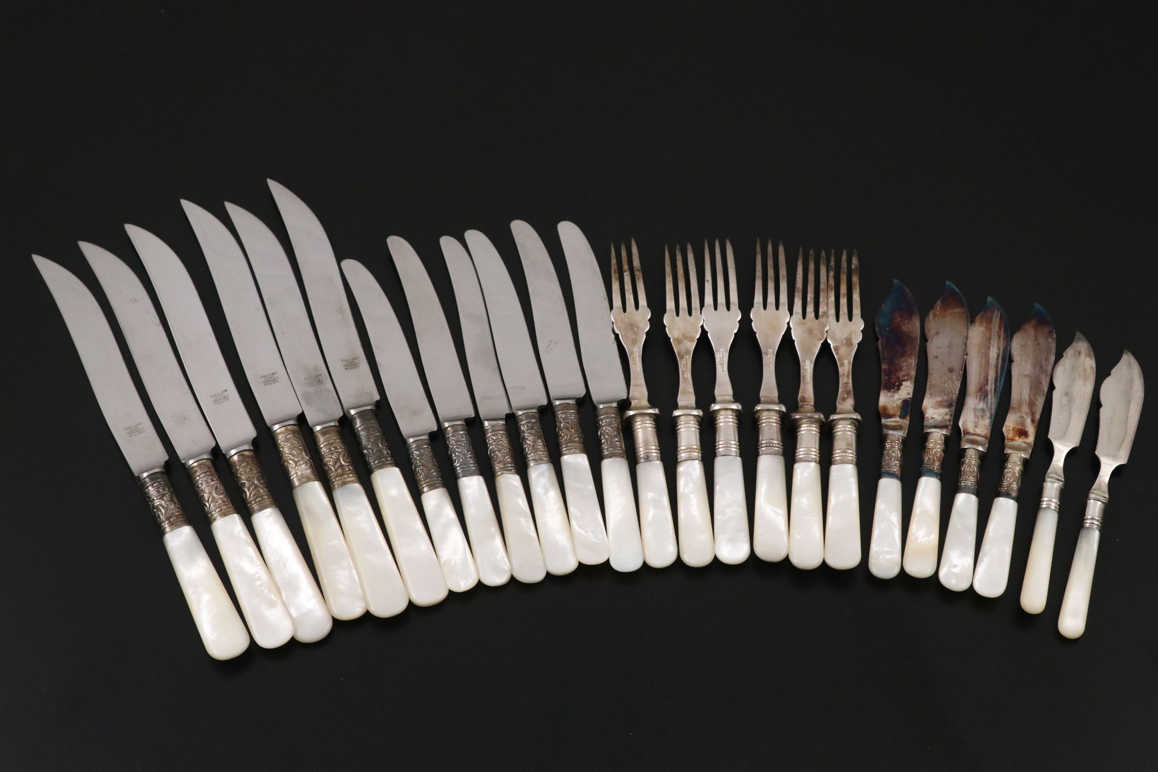 Towle and More Mother-of-Pearl Butter Spreaders, Knives, and Cocktail Forks