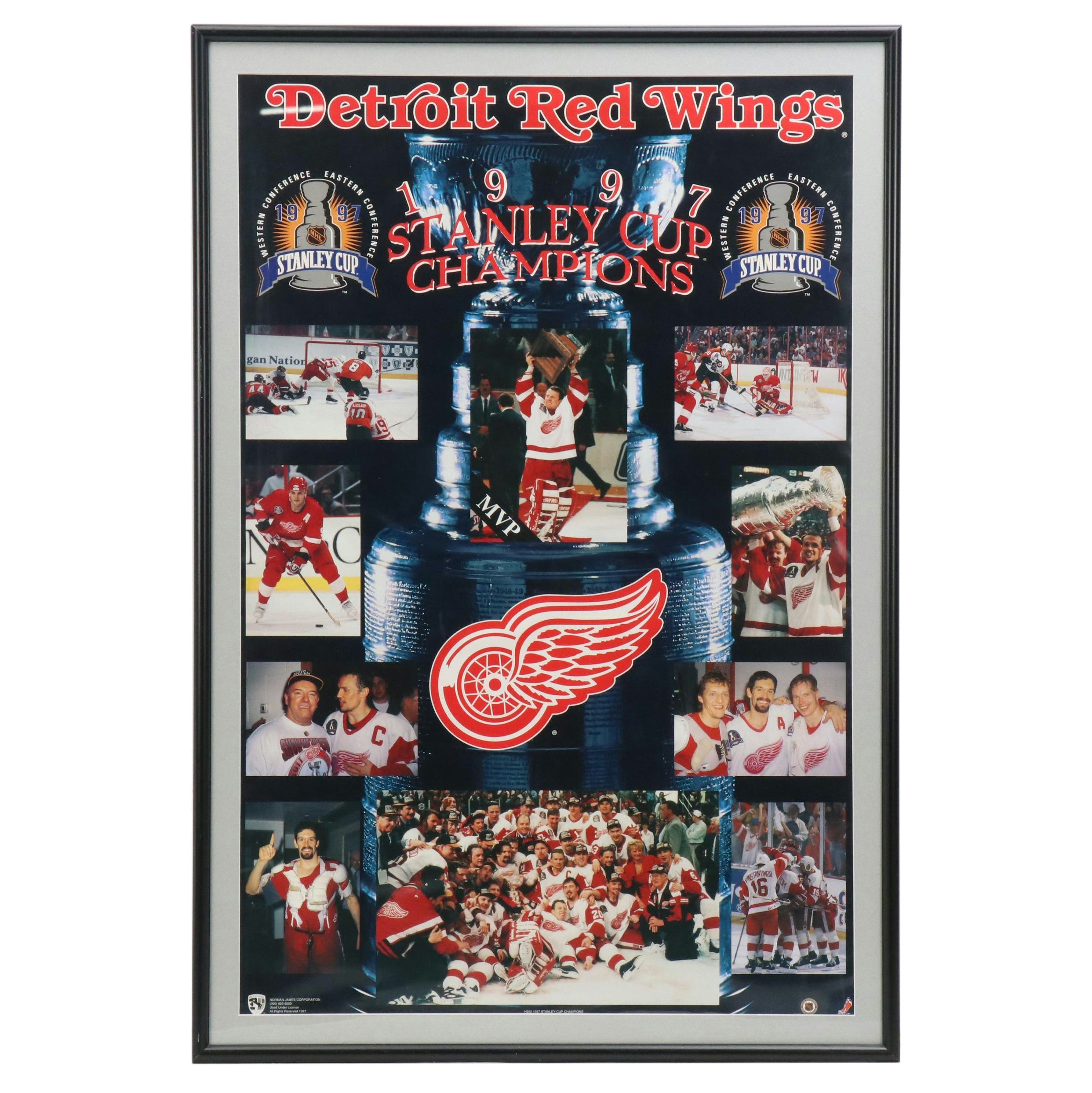 Detroit Red Wings 1997 Stanley Cup Champions Poster and Group Photo