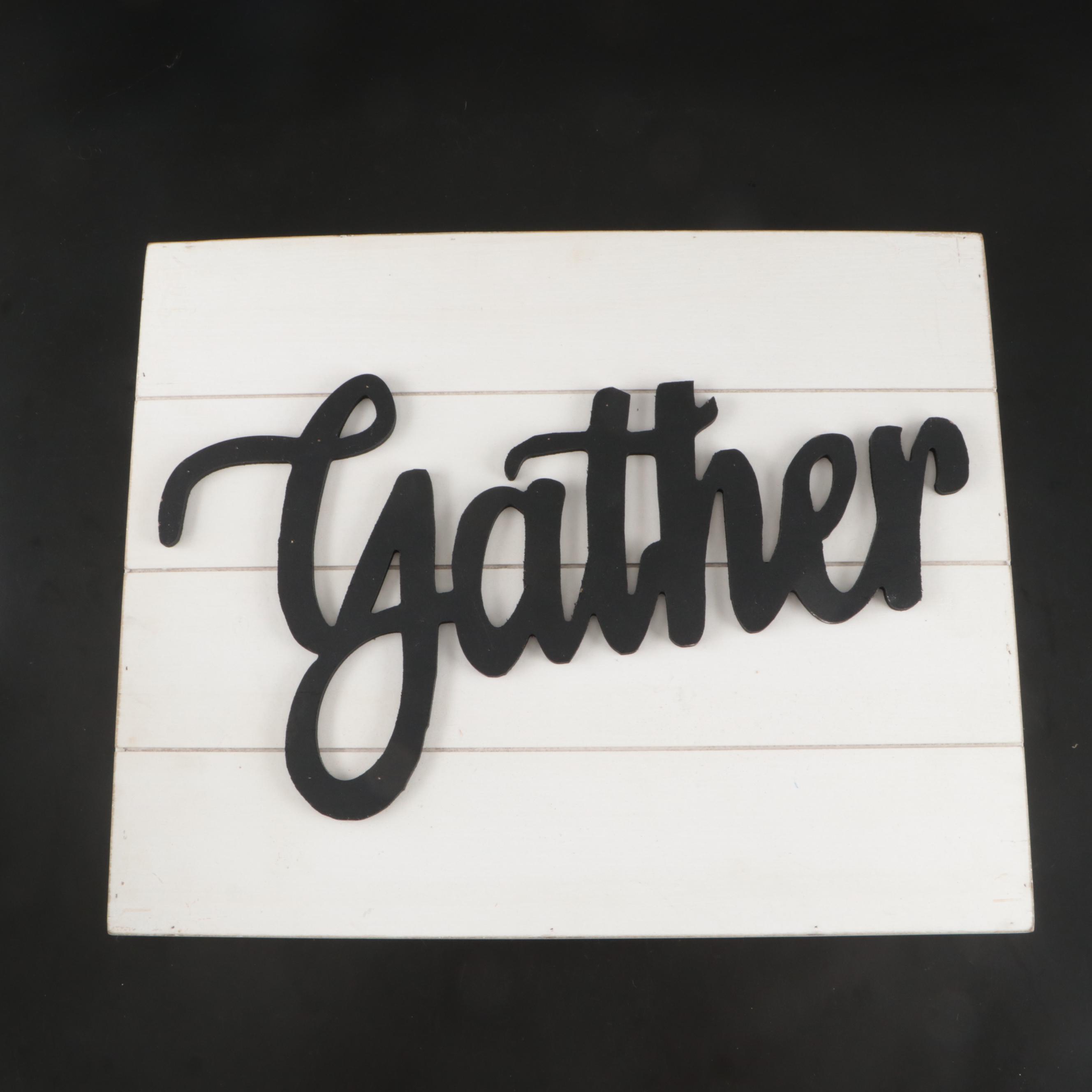 Rae Dunn Ceramic Cake Stand with Farmhouse Wall and Kitchen Décor