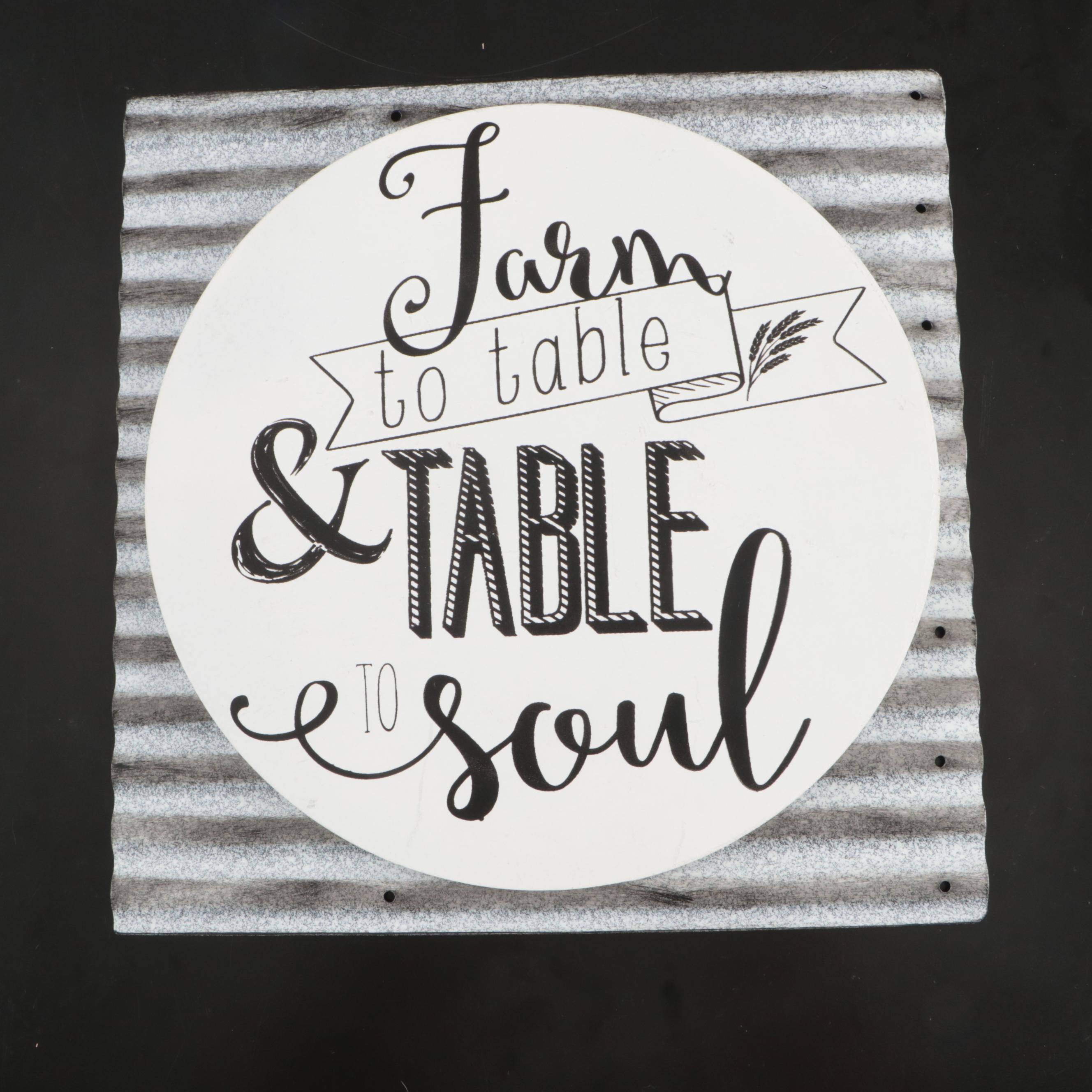 Rae Dunn Ceramic Cake Stand with Farmhouse Wall and Kitchen Décor