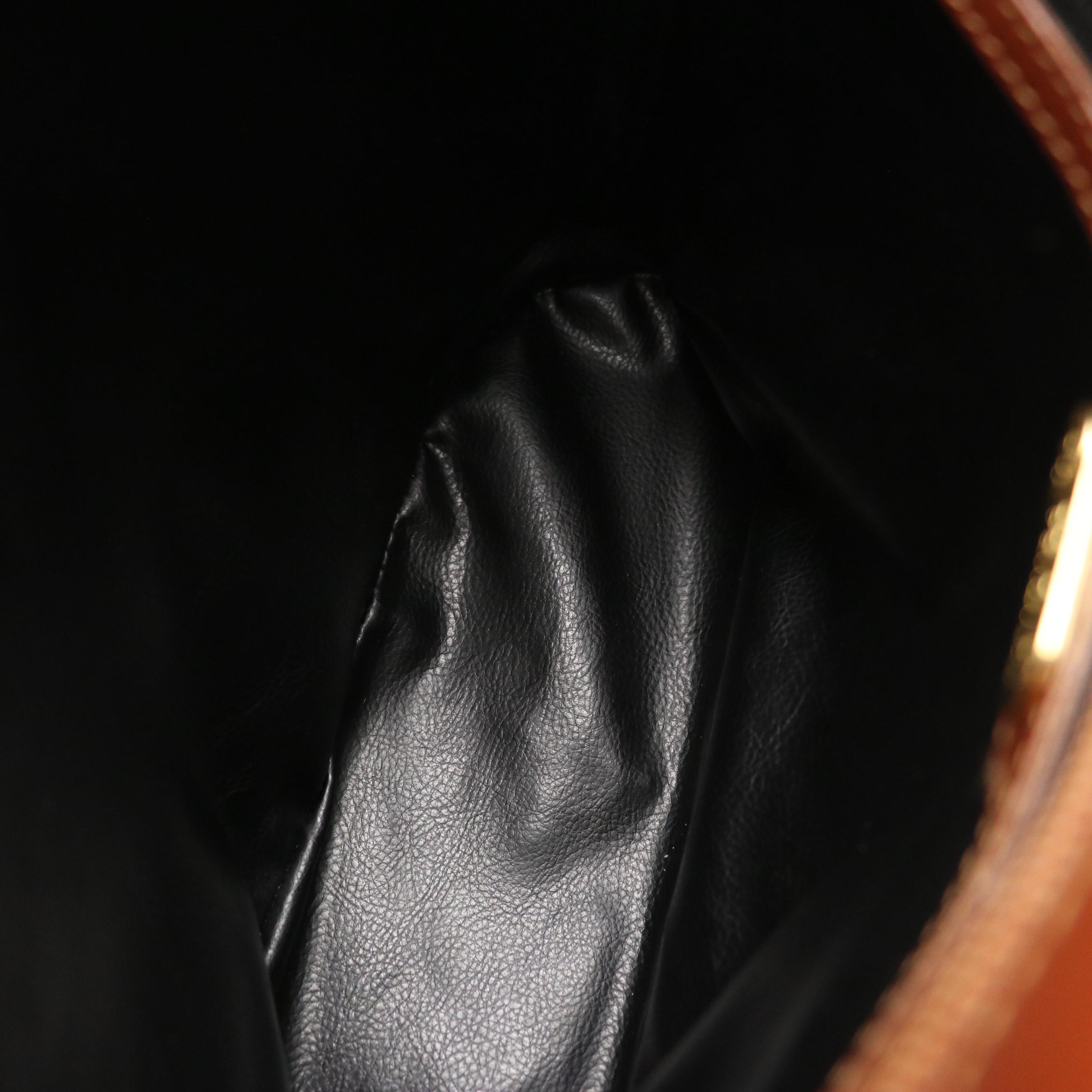 Fendi Crossbody Bag in Pequin Striped Canvas and Brown Leather Trim