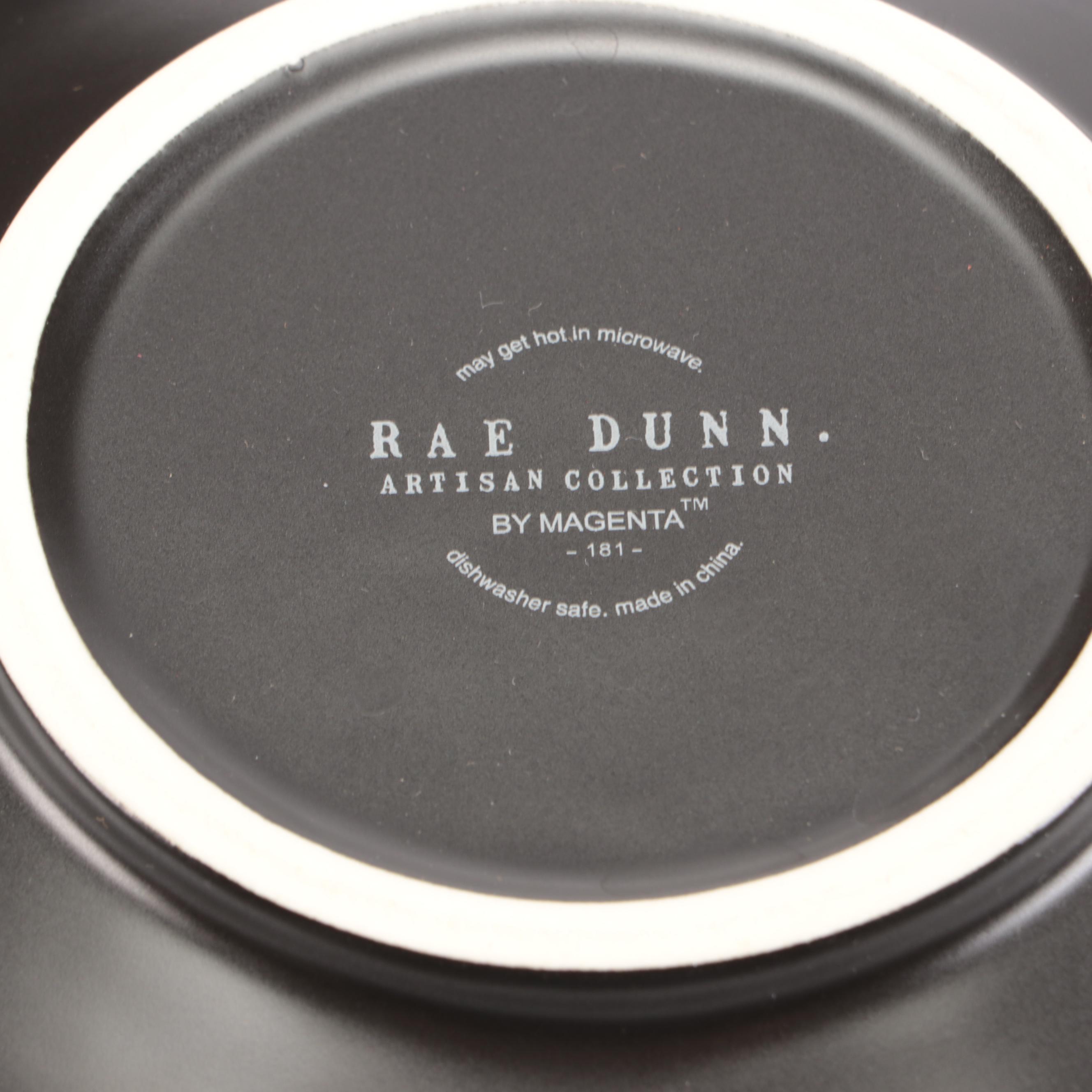 Rae Dunn Plates with Serving Bowl