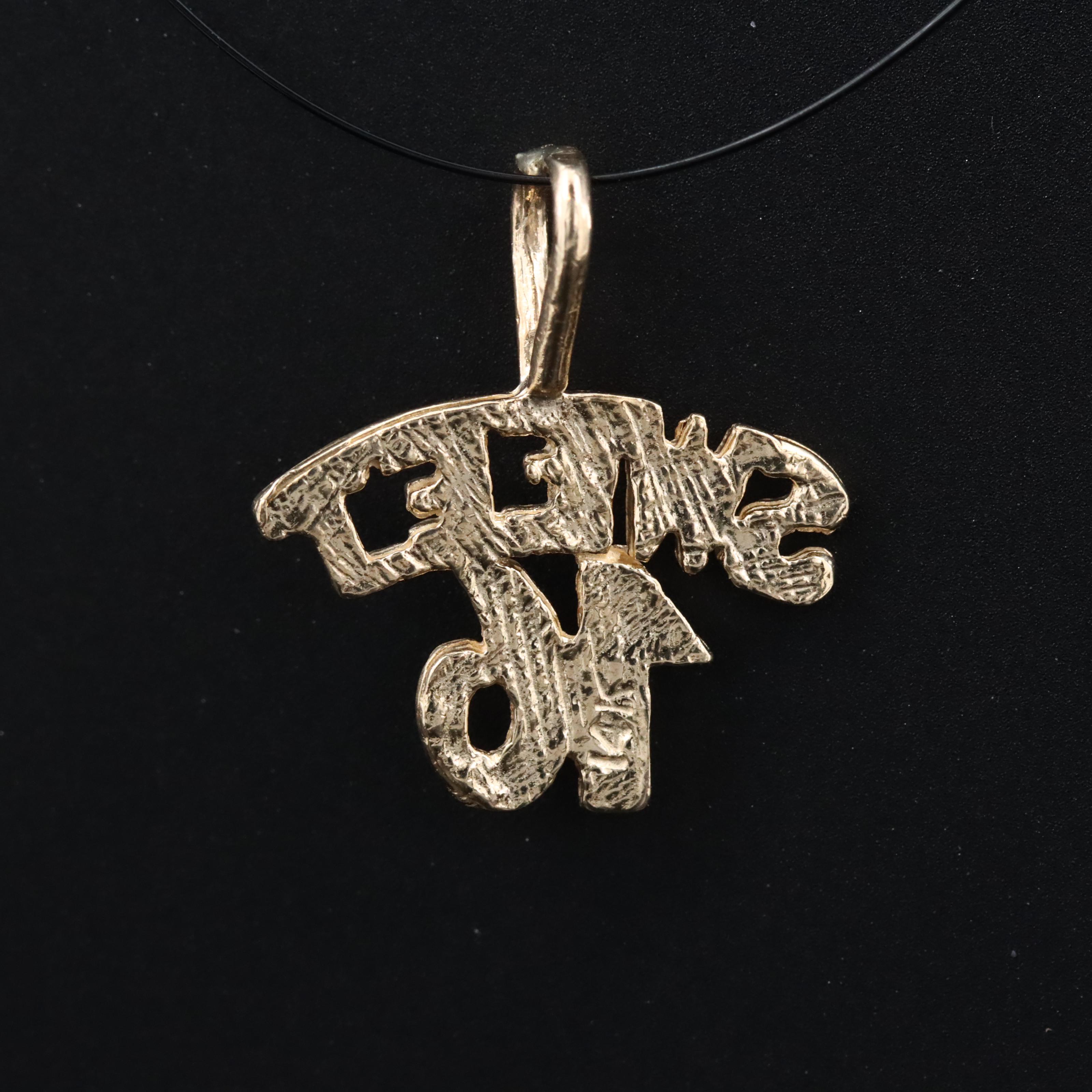 14K "Sweet 16" Diamond Cut Pendant
