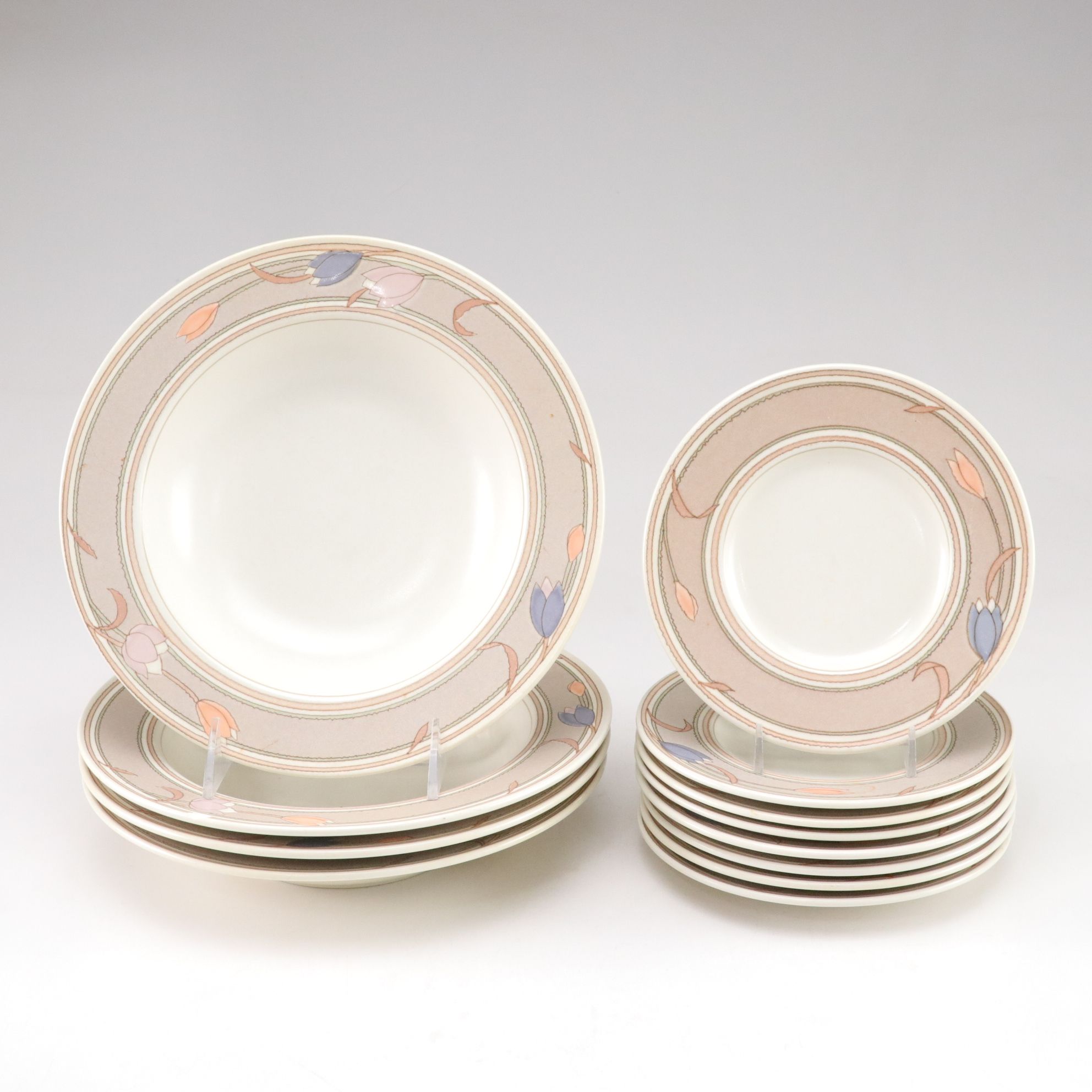 Mikasa "Meadow Sun" Dinnerware Set with Serving Dishes, 1980-90s