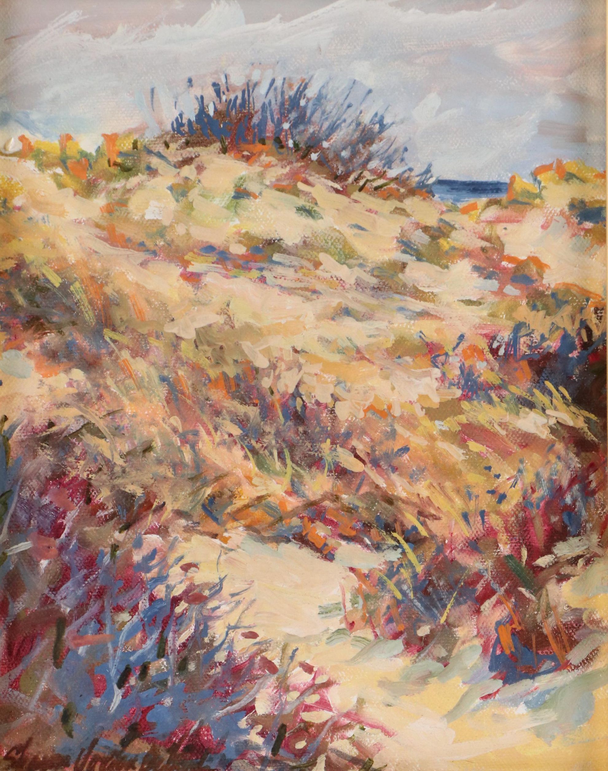 Coastal Landscape Oil Painting "Sandy Pathway"