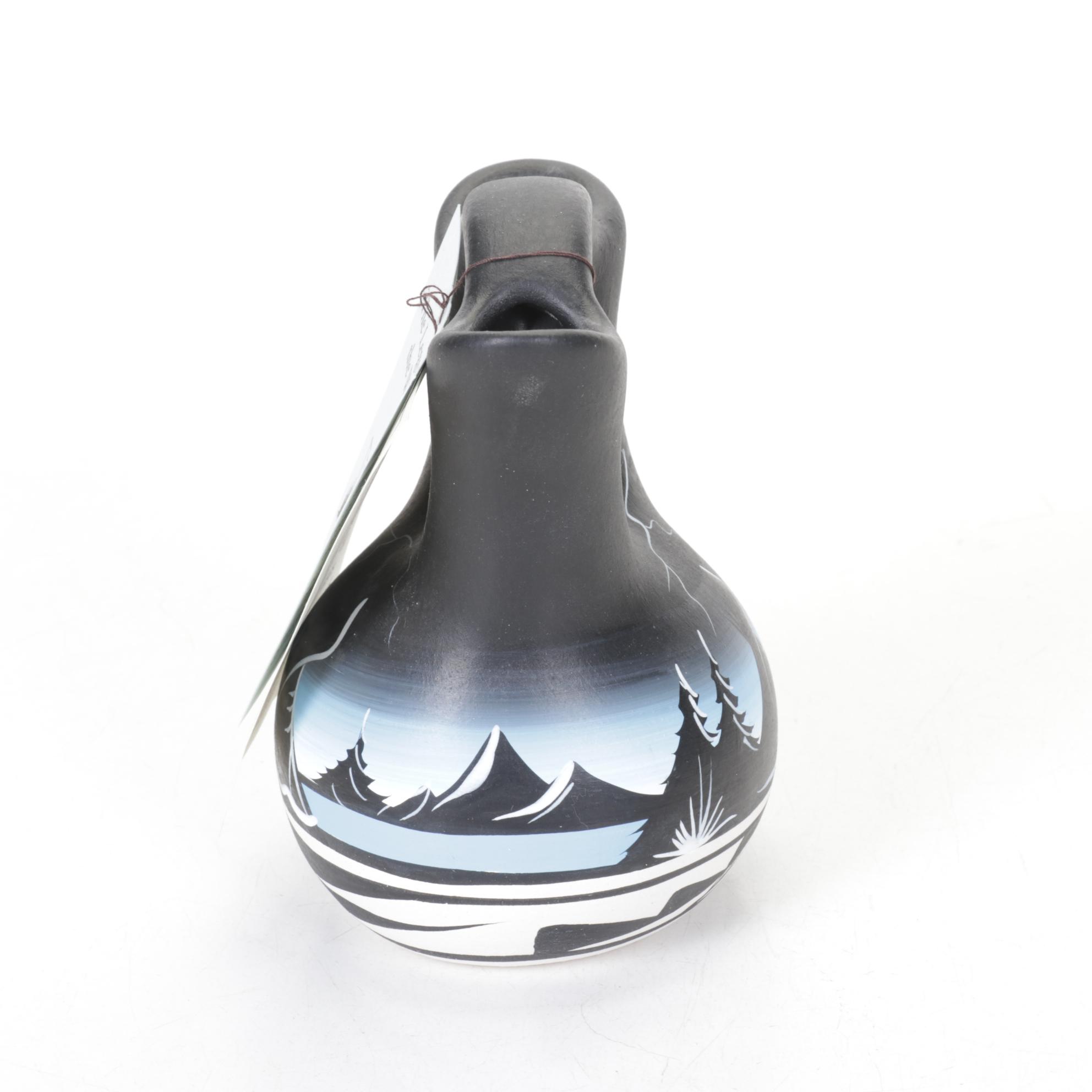 Elsie Lameman Navajo Dine Cedar Mesa Pottery Wedding Vase