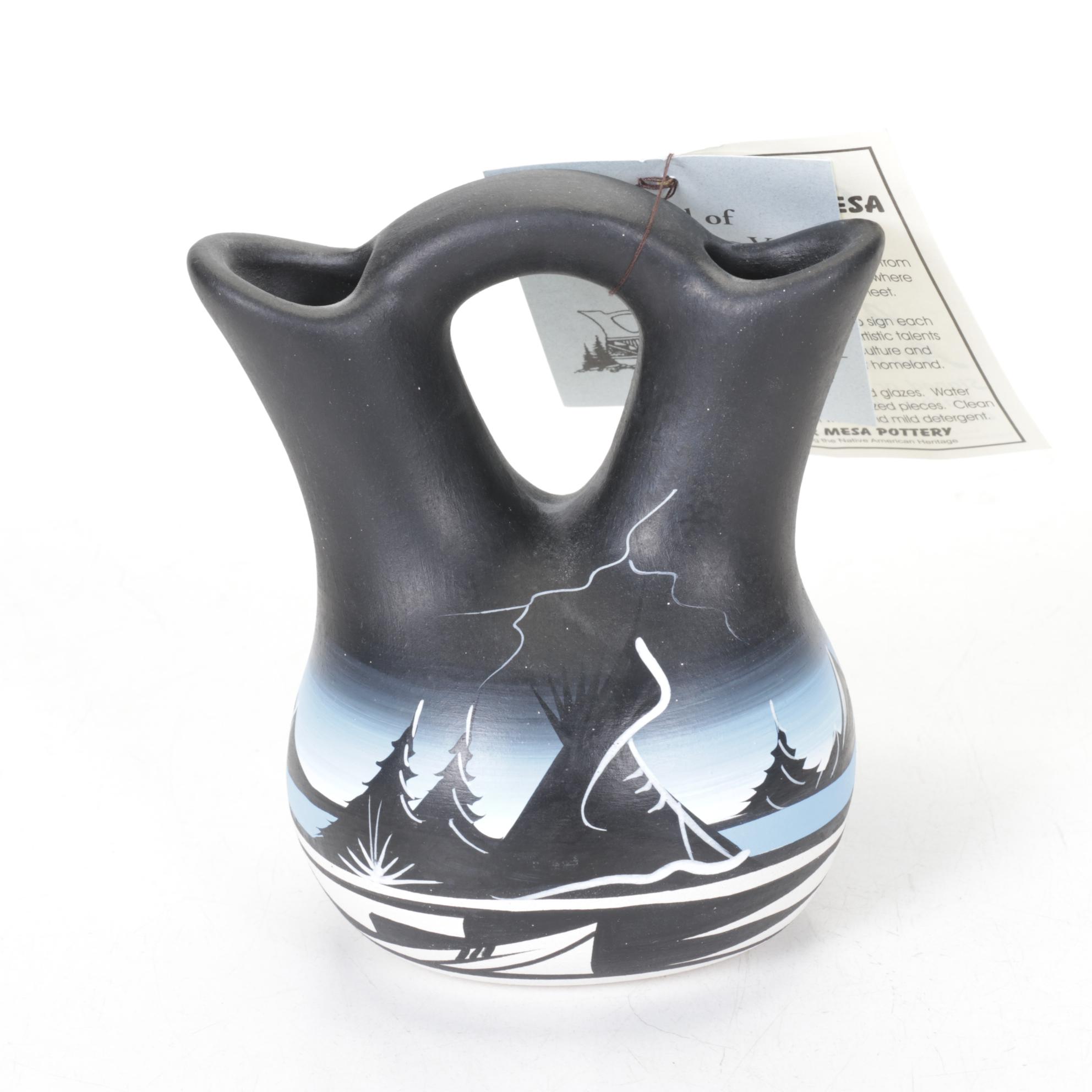 Elsie Lameman Navajo Dine Cedar Mesa Pottery Wedding Vase