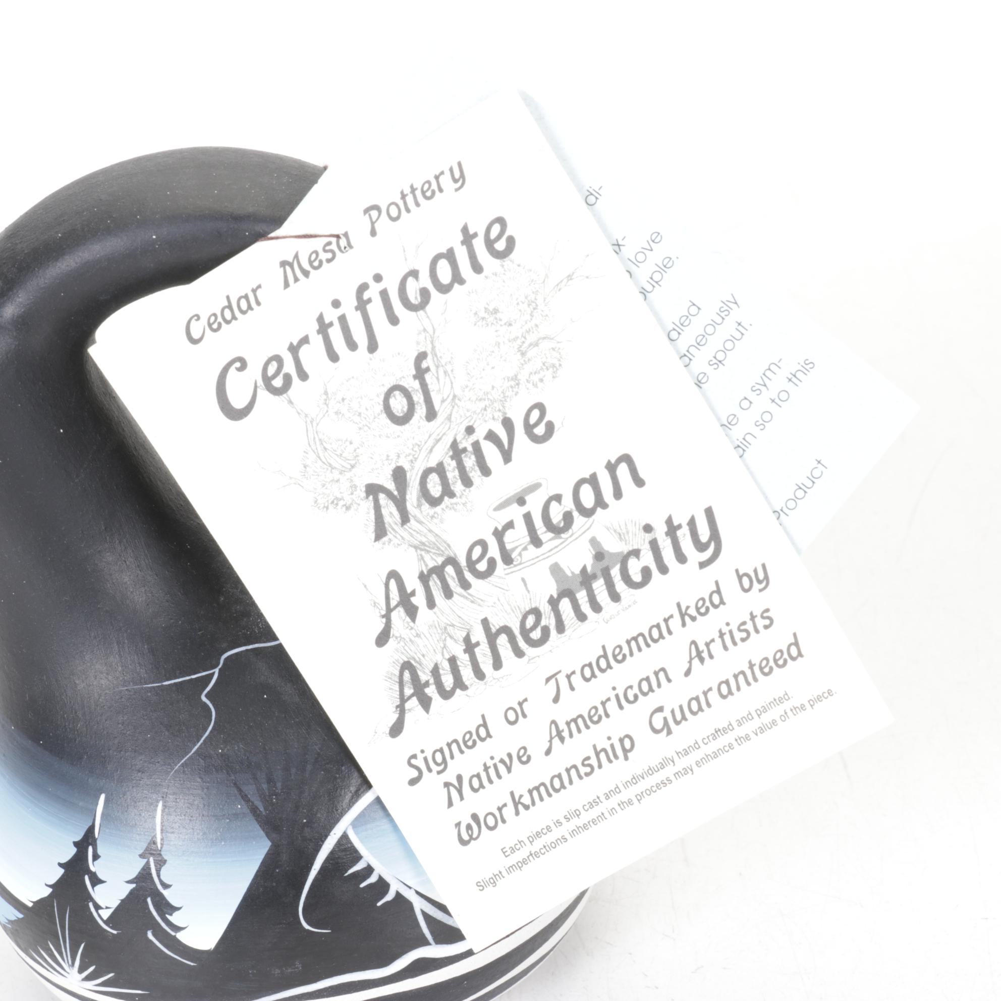 Elsie Lameman Navajo Dine Cedar Mesa Pottery Wedding Vase