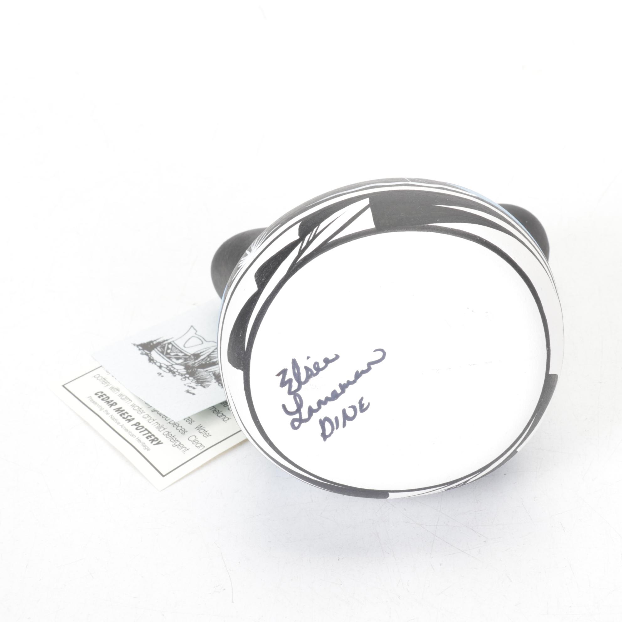 Elsie Lameman Navajo Dine Cedar Mesa Pottery Wedding Vase