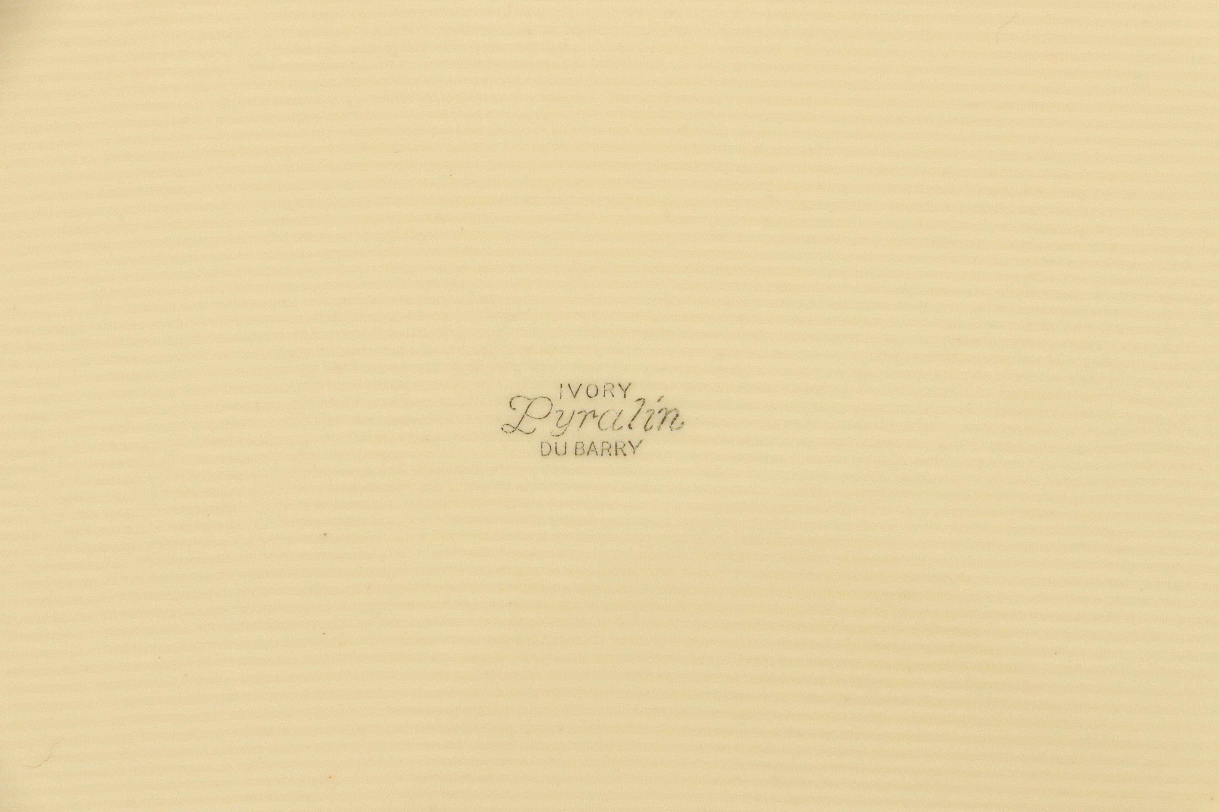 French Ivory Vanity Set with Nail Tools, Boxes and Hand Held Mirror